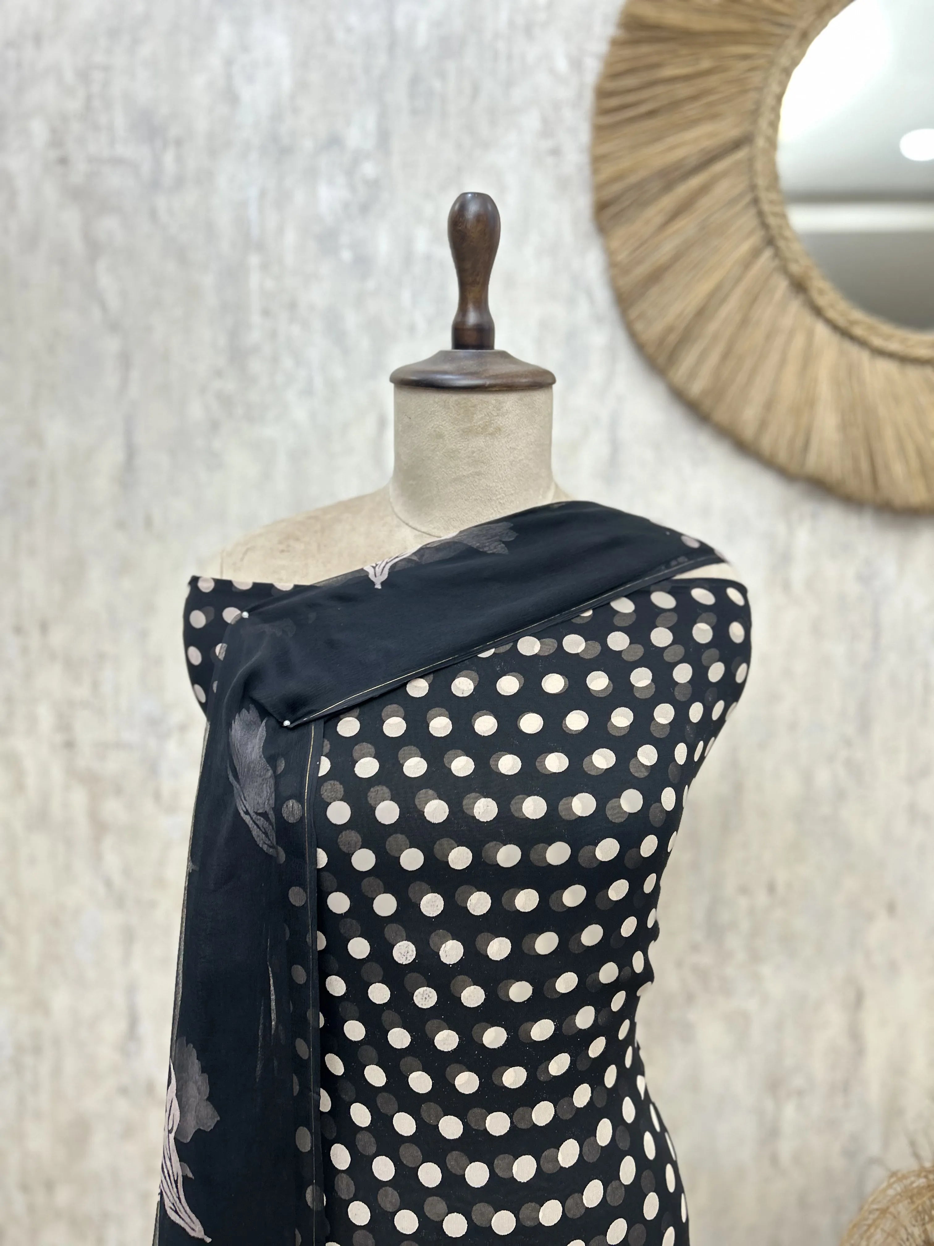 Retro Polka Dot Unstitched Suit