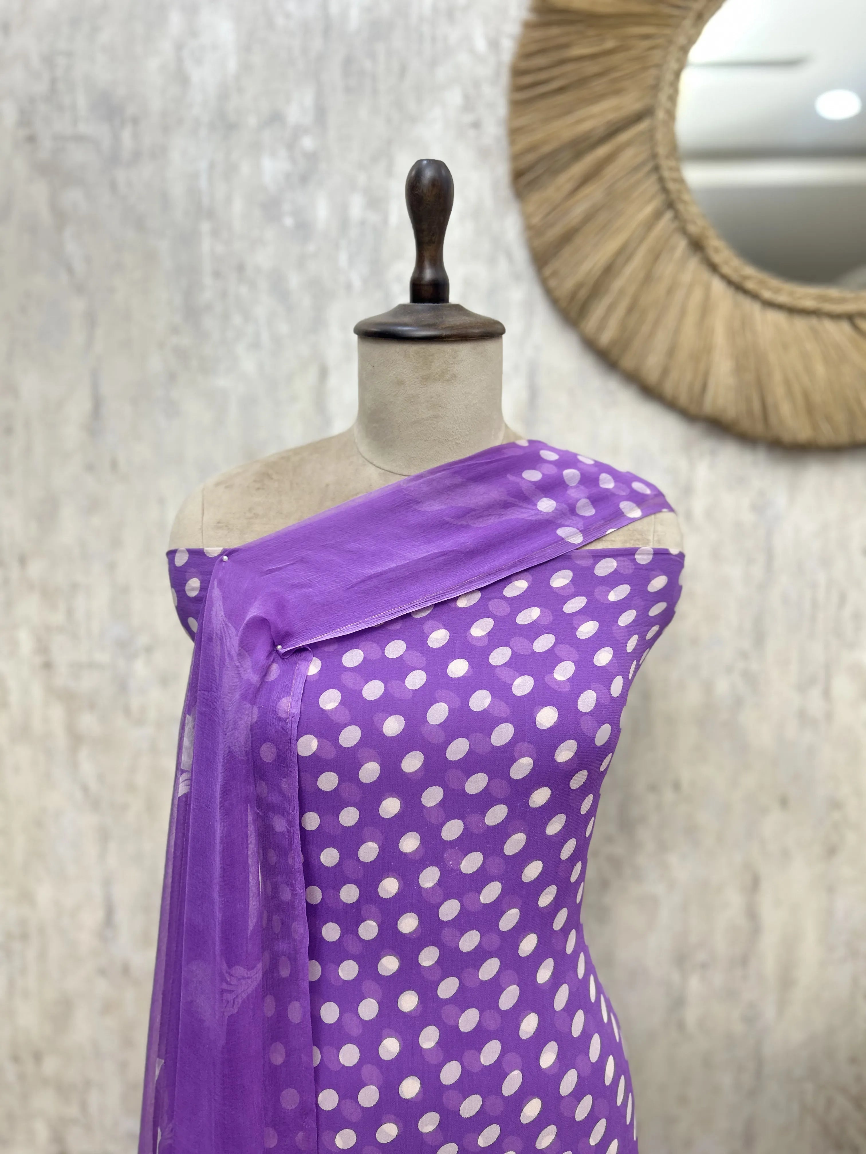Retro Polka Dot Unstitched Suit