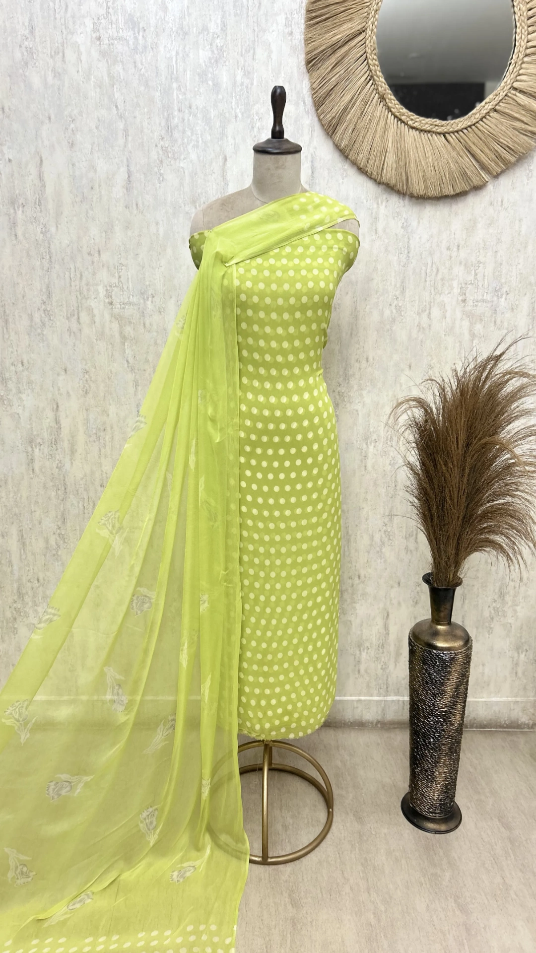 Retro Polka Dot Unstitched Suit