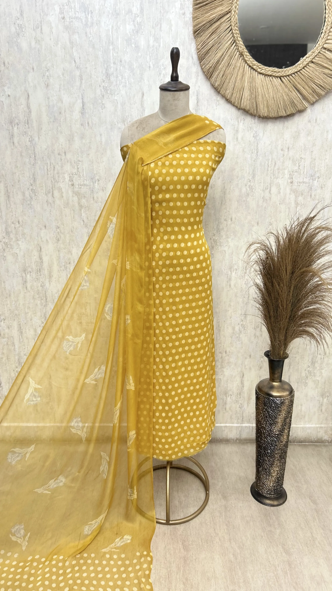 Retro Polka Dot Unstitched Suit