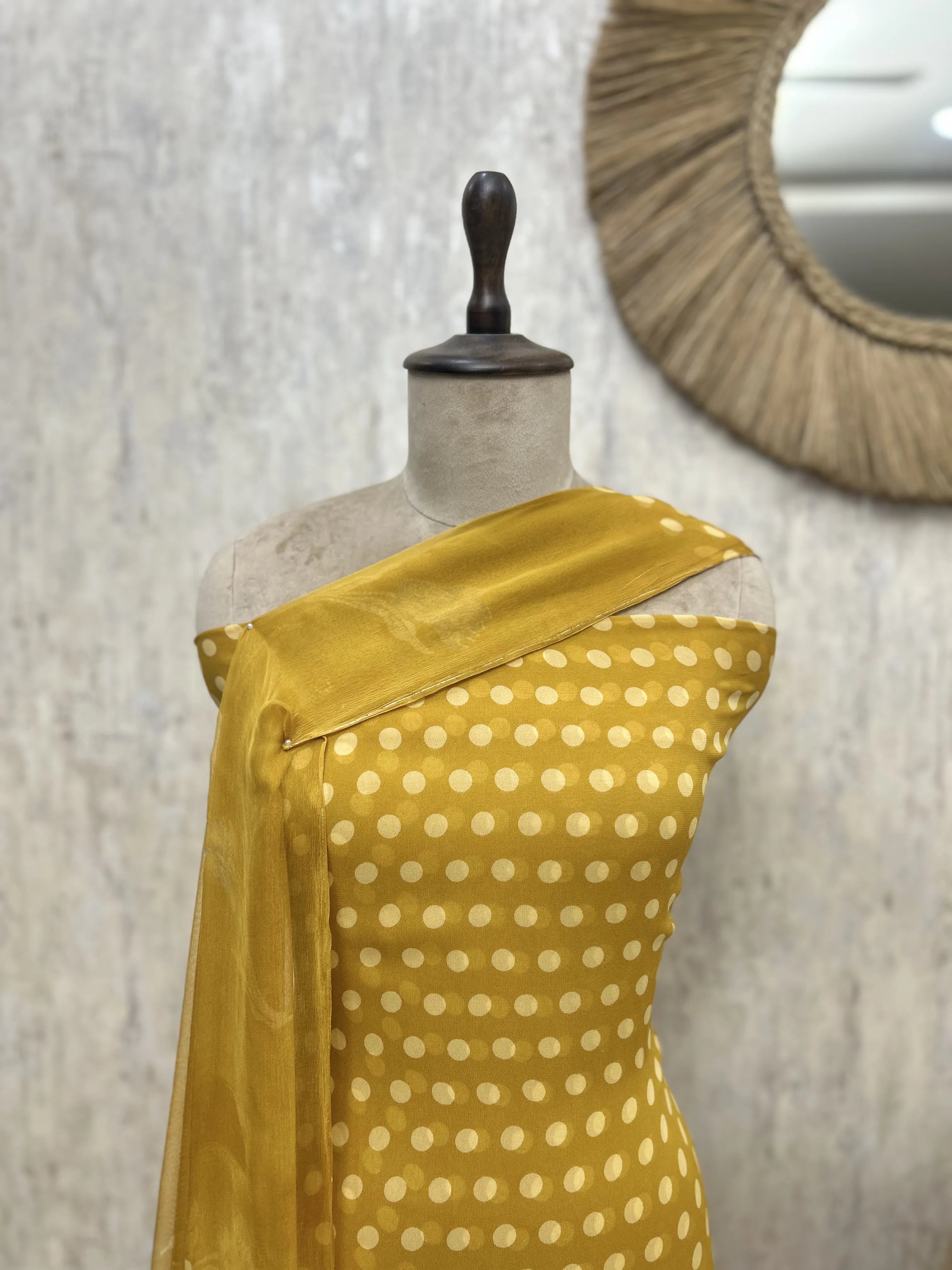 Retro Polka Dot Unstitched Suit