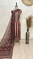 Grandeur of Pattern Crepe Unstitched Suits