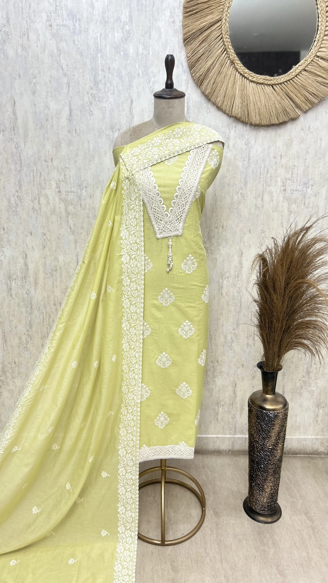 Daisy Drape Elegant Unstitched Suit