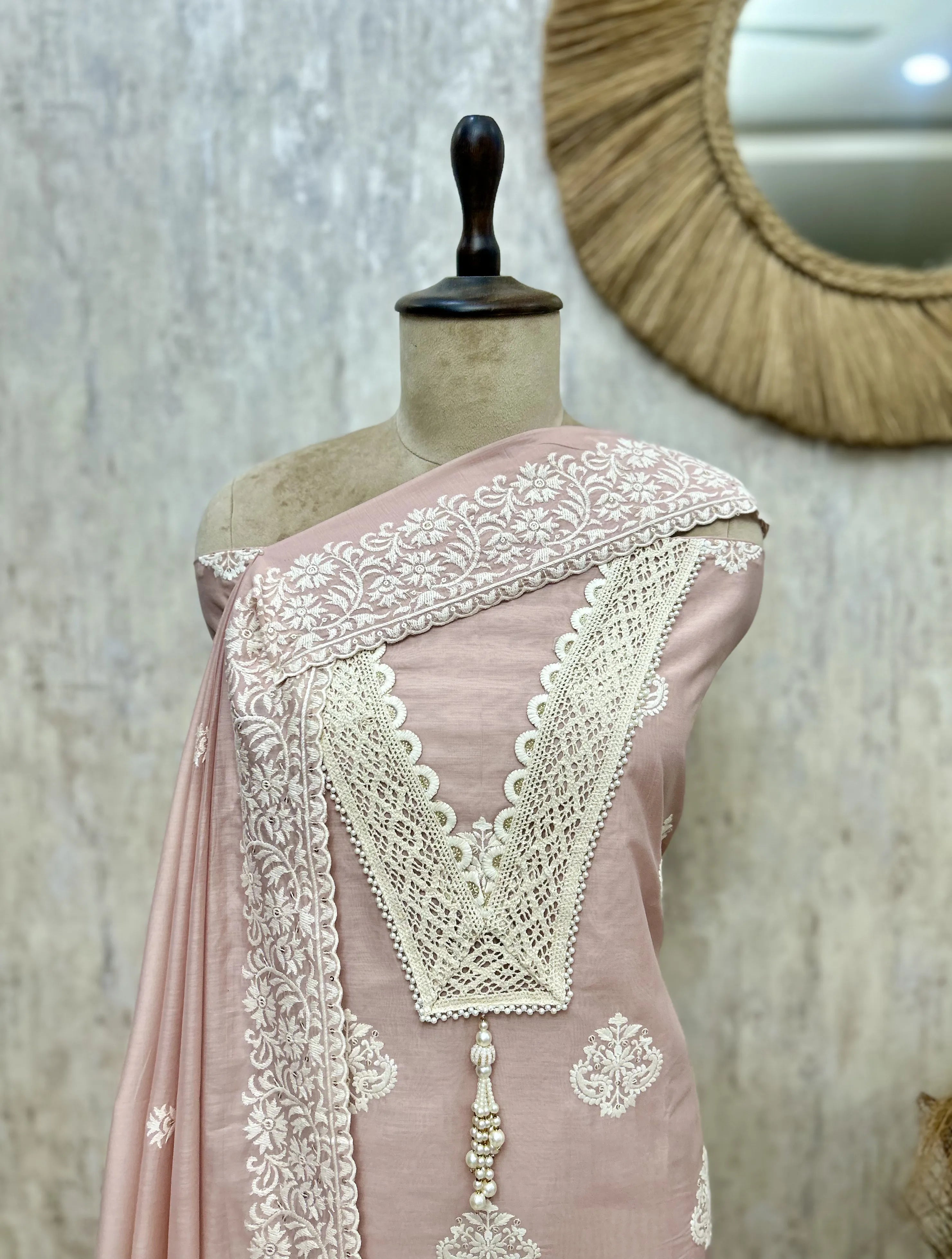 Daisy Drape Elegant Unstitched Suit
