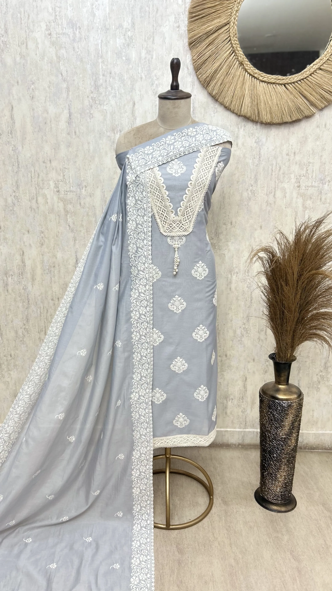 Daisy Drape Elegant Unstitched Suit
