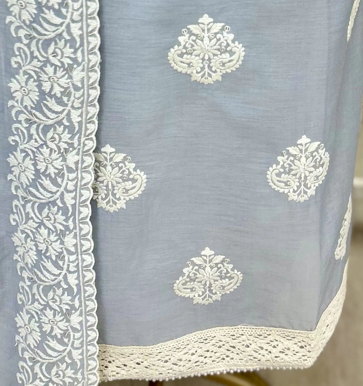 Daisy Drape Elegant Unstitched Suit