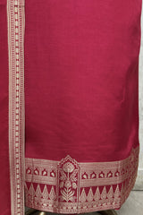 Zari Mahal – Tussar Silk Unstitched Suit
