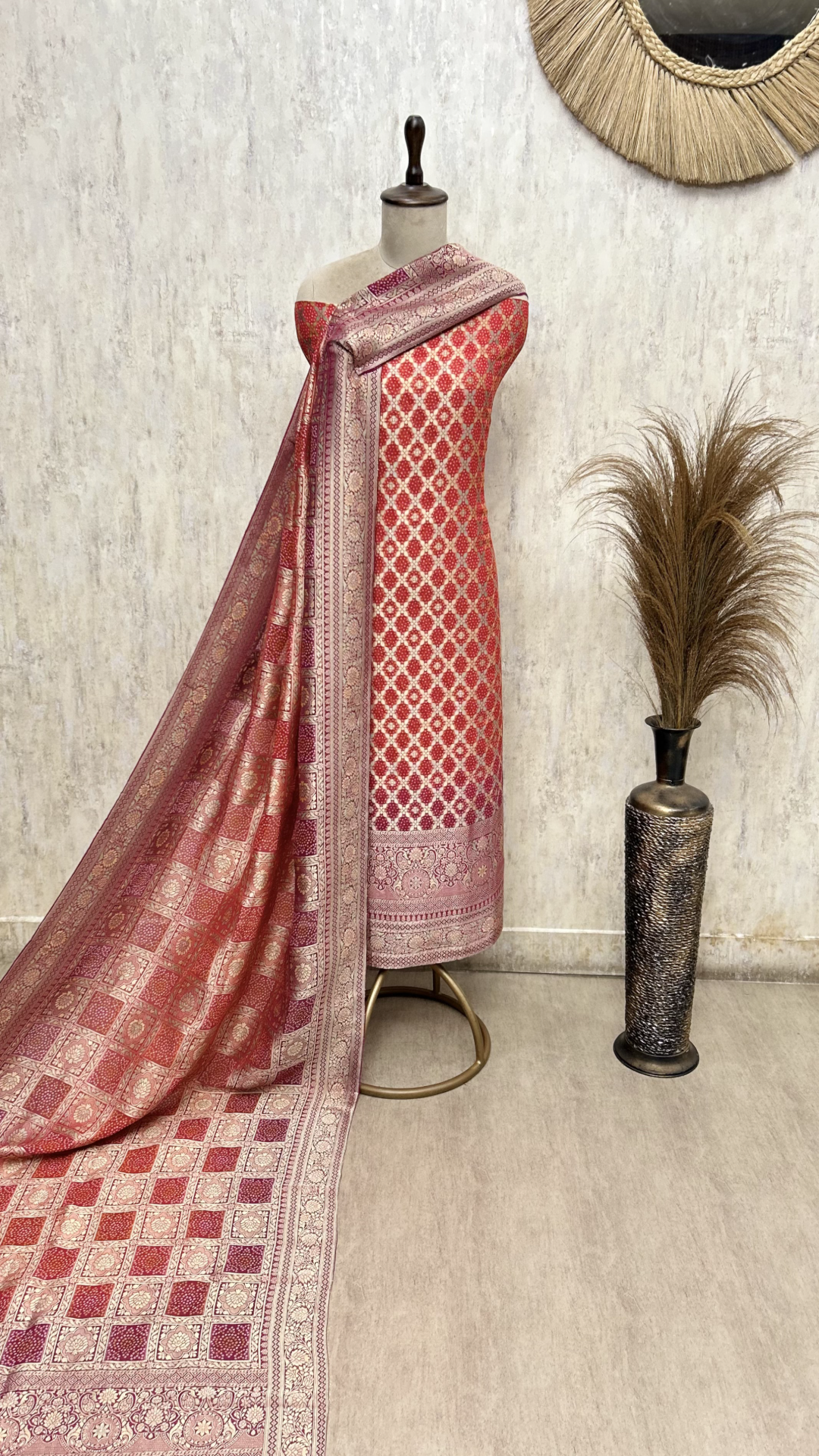 Tradition Woven in Detail Khaddi Georgette Unstitched Suits