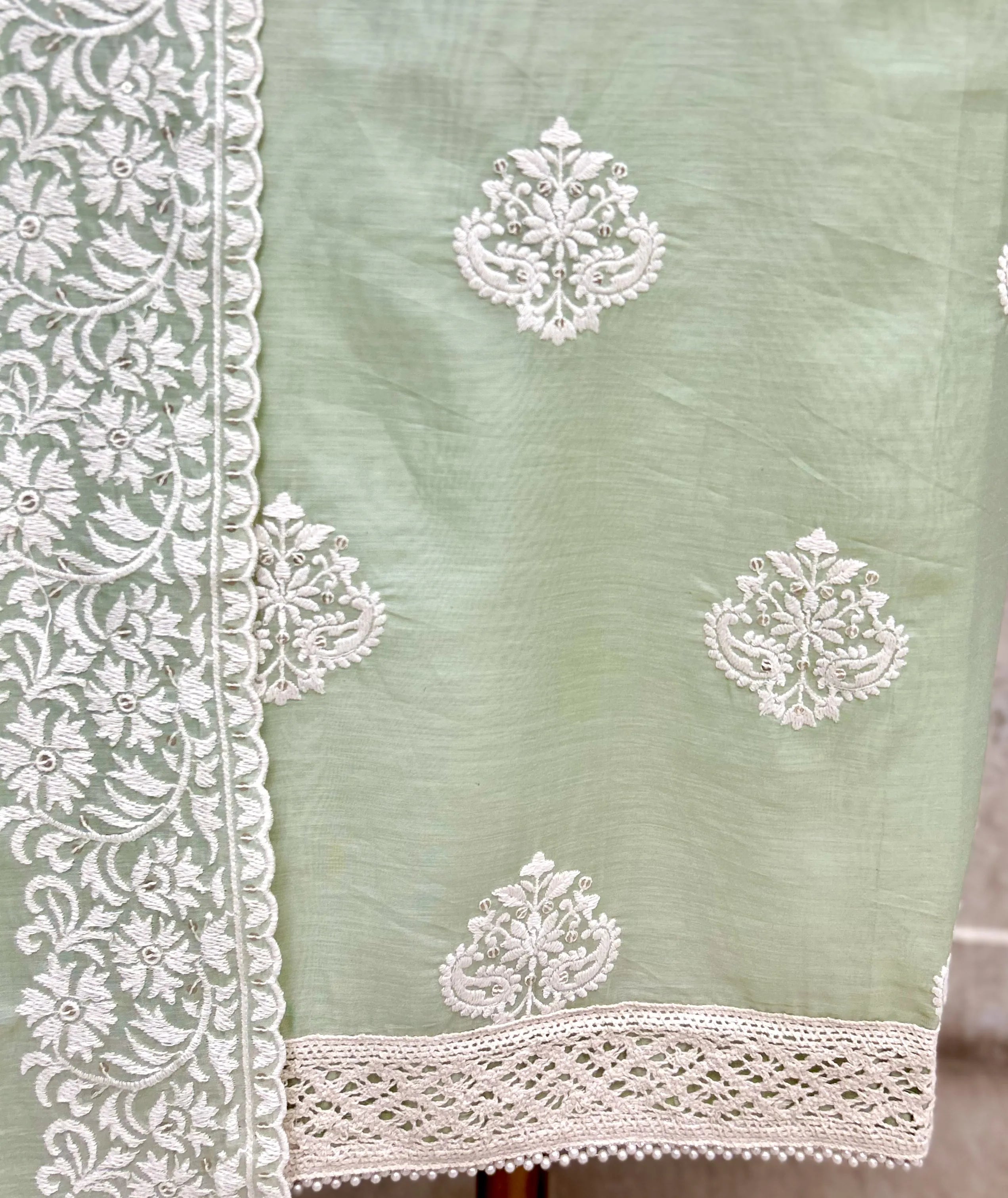 Daisy Drape Elegant Unstitched Suit