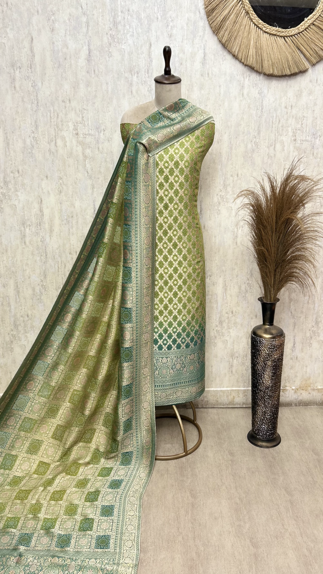 Tradition Woven in Detail Khaddi Georgette Unstitched Suits
