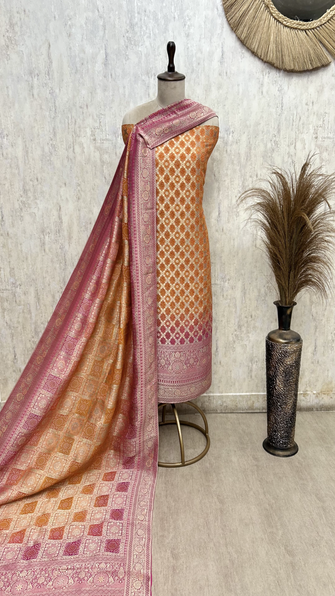 Tradition Woven in Detail Khaddi Georgette Unstitched Suits