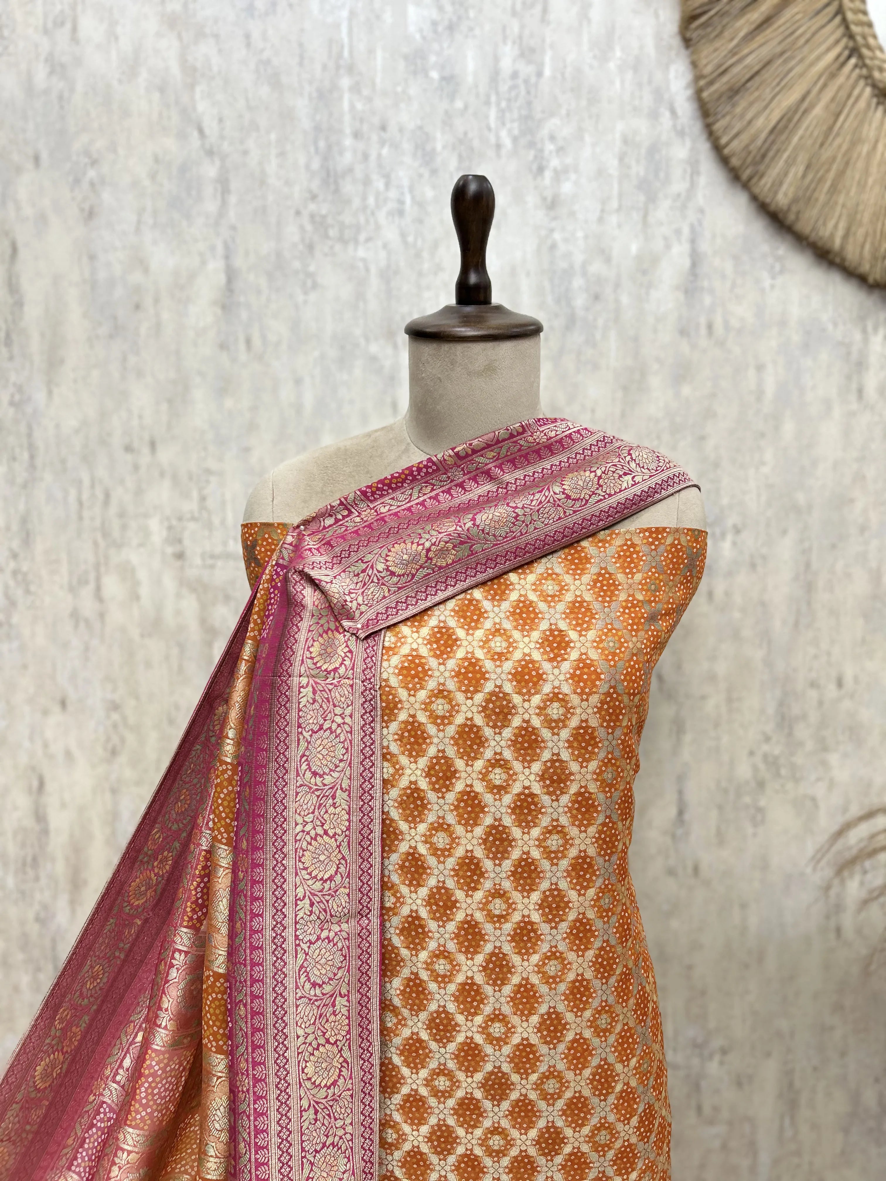 Tradition Woven in Detail Khaddi Georgette Unstitched Suits