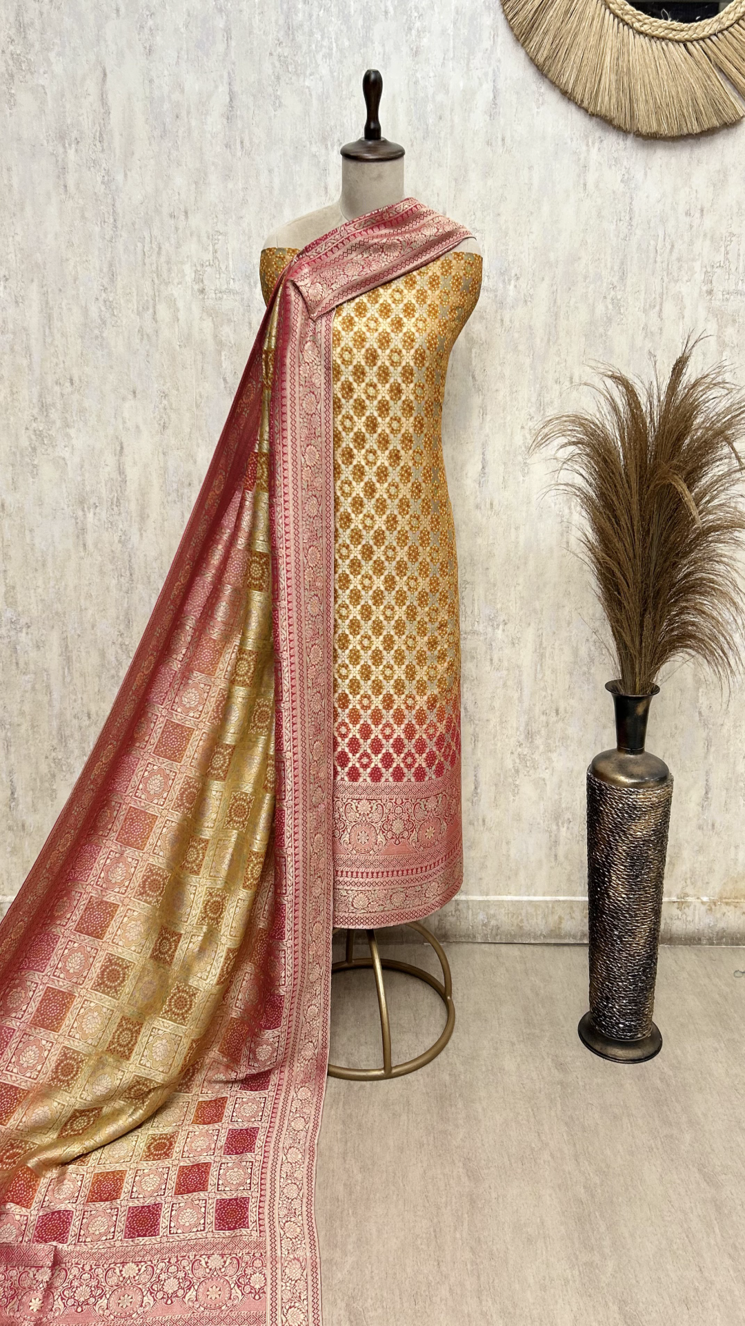 Tradition Woven in Detail Khaddi Georgette Unstitched Suits