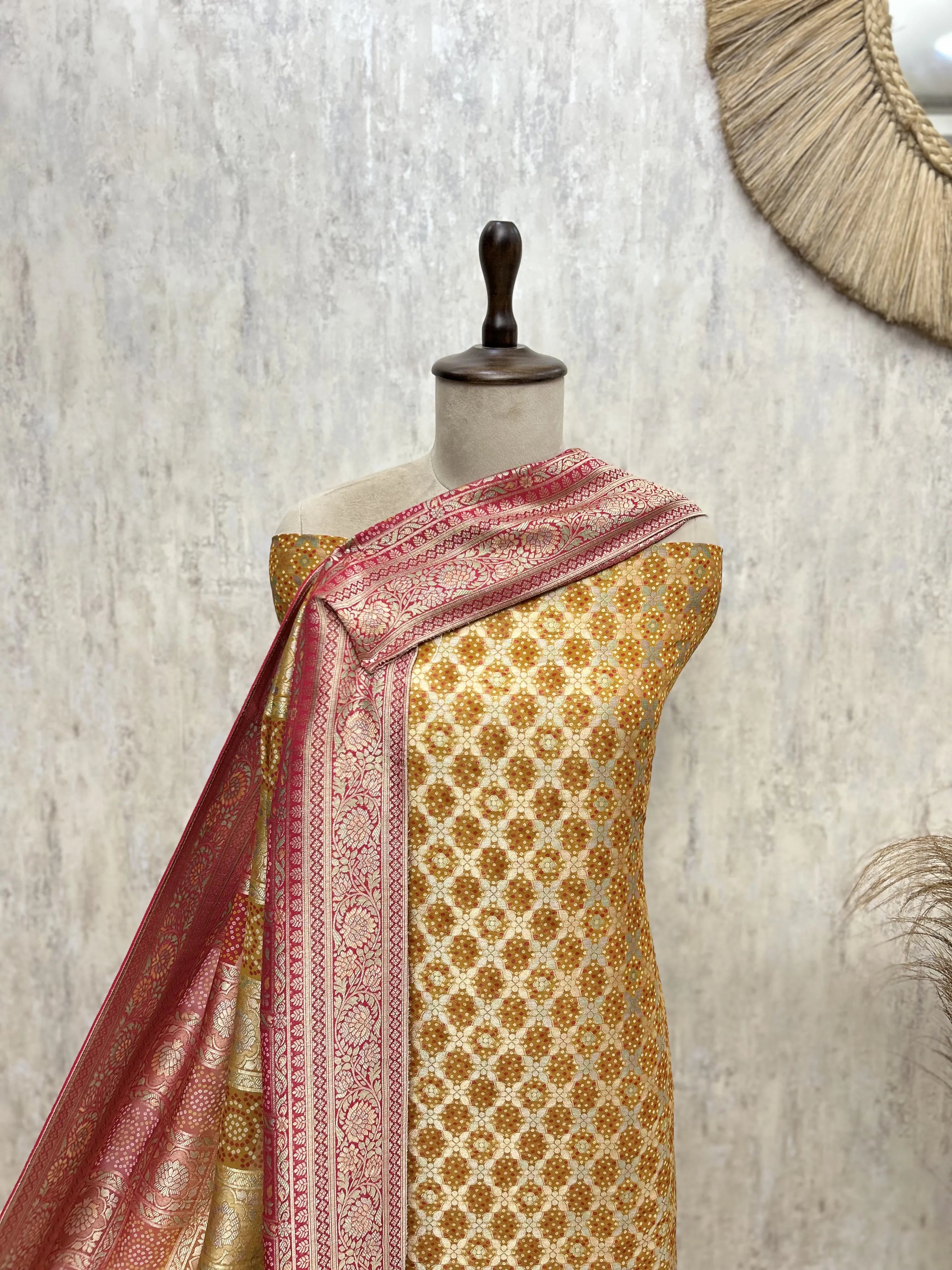 Tradition Woven in Detail Khaddi Georgette Unstitched Suits