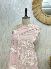 Whispering Flora Mul Unstitched Suit