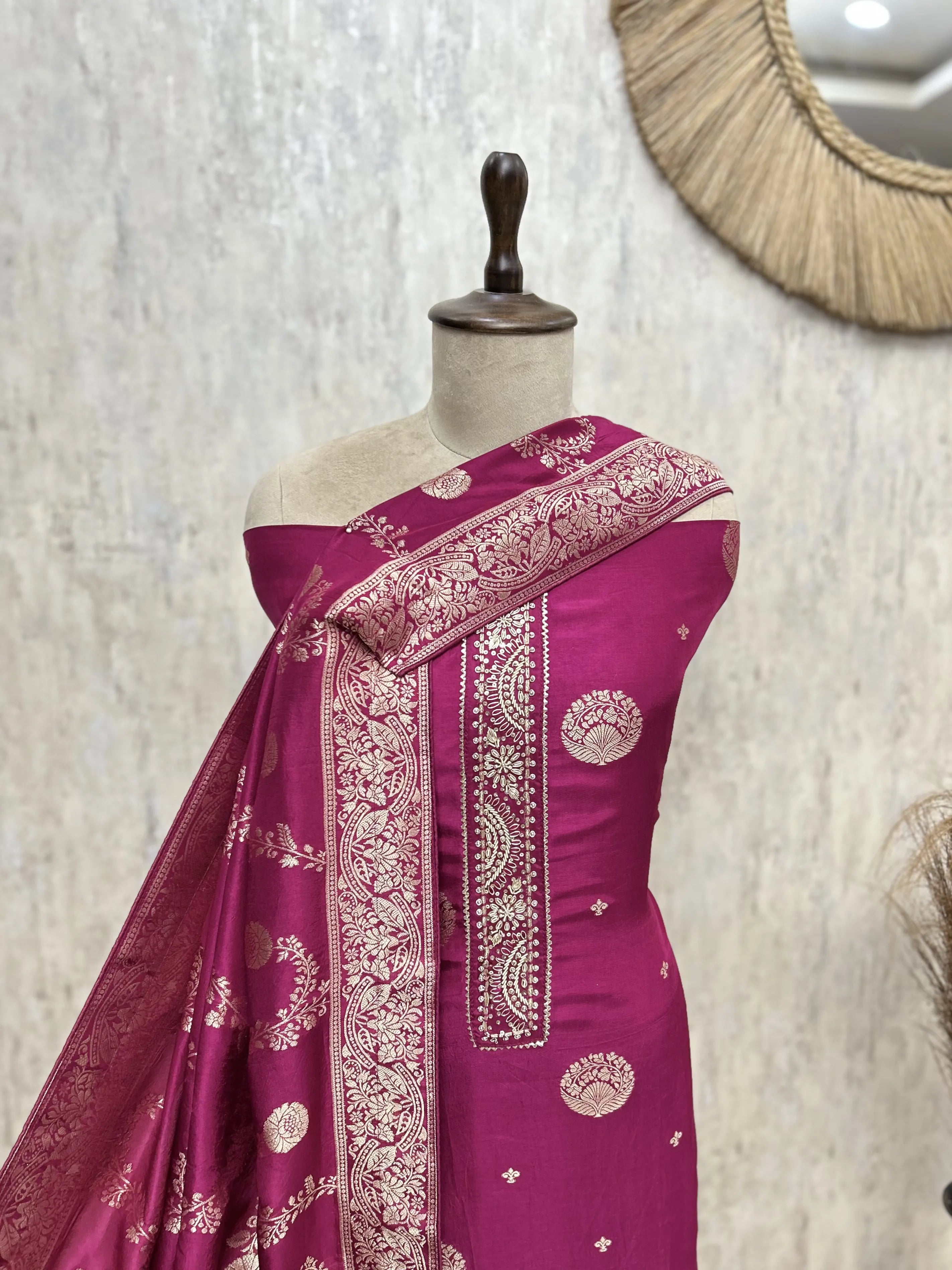 Dola Silk Unstitched Suits