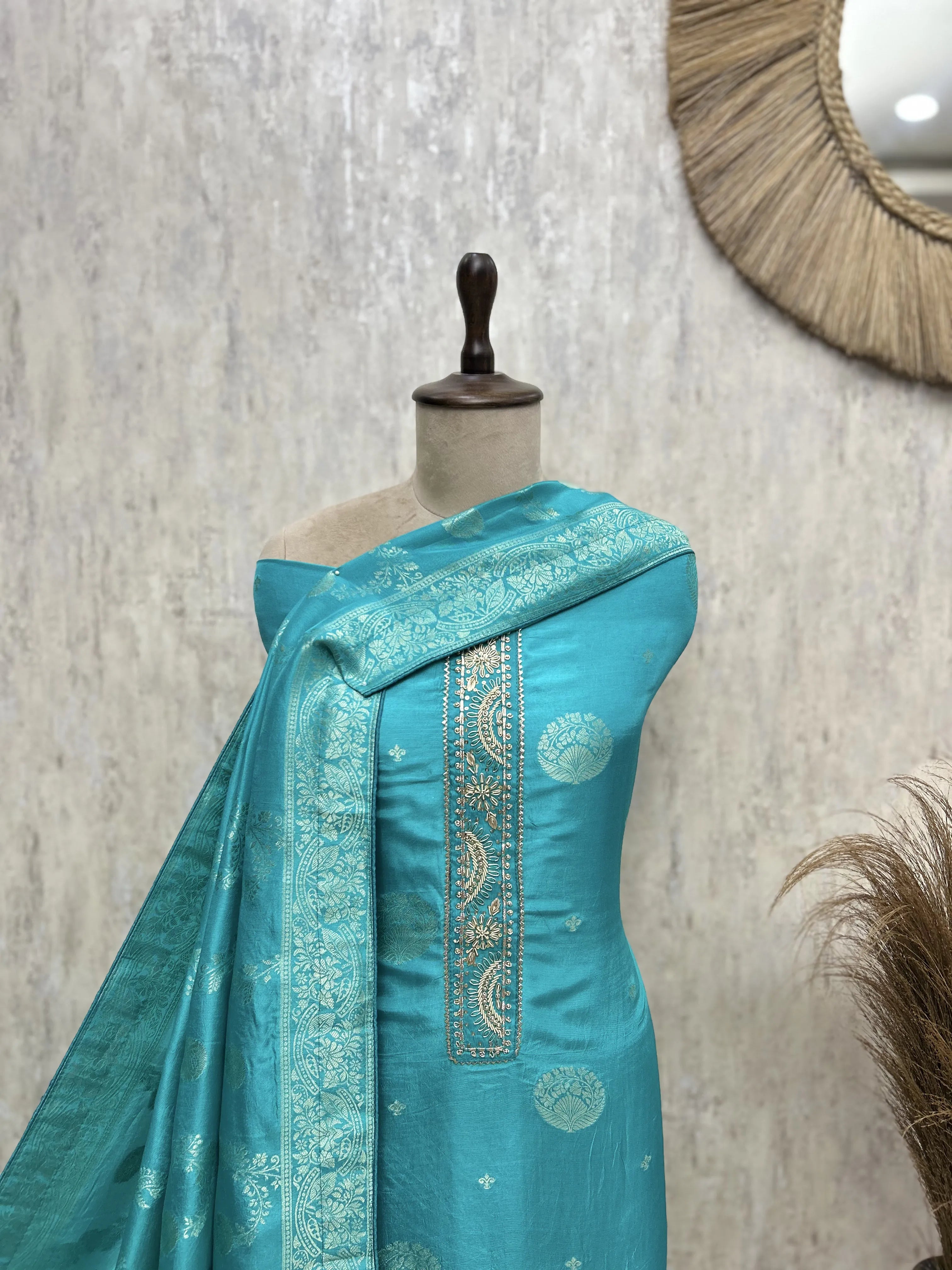 Dola Silk Unstitched Suits