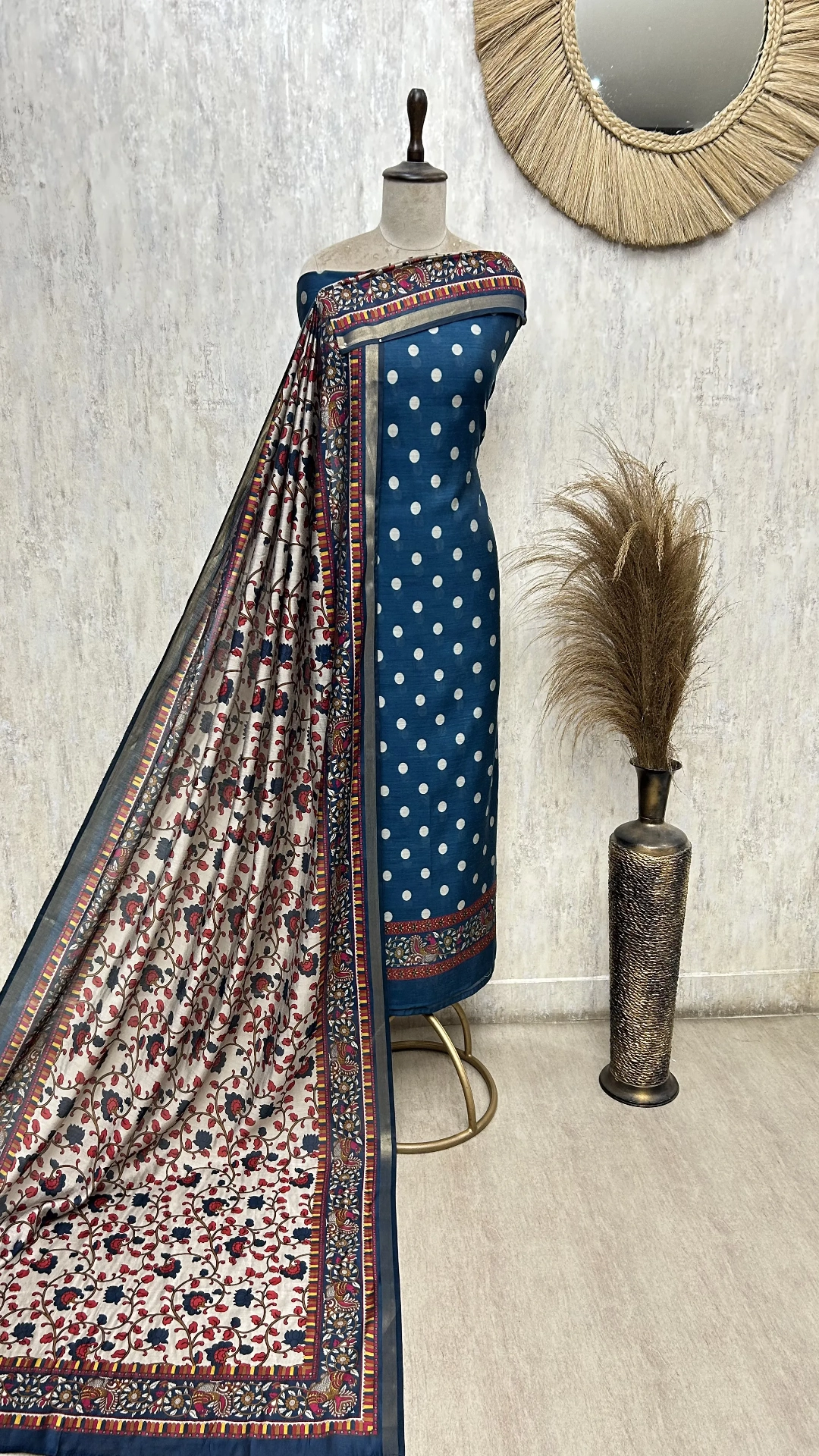 Maheshwari Dot Charm unstitched suits