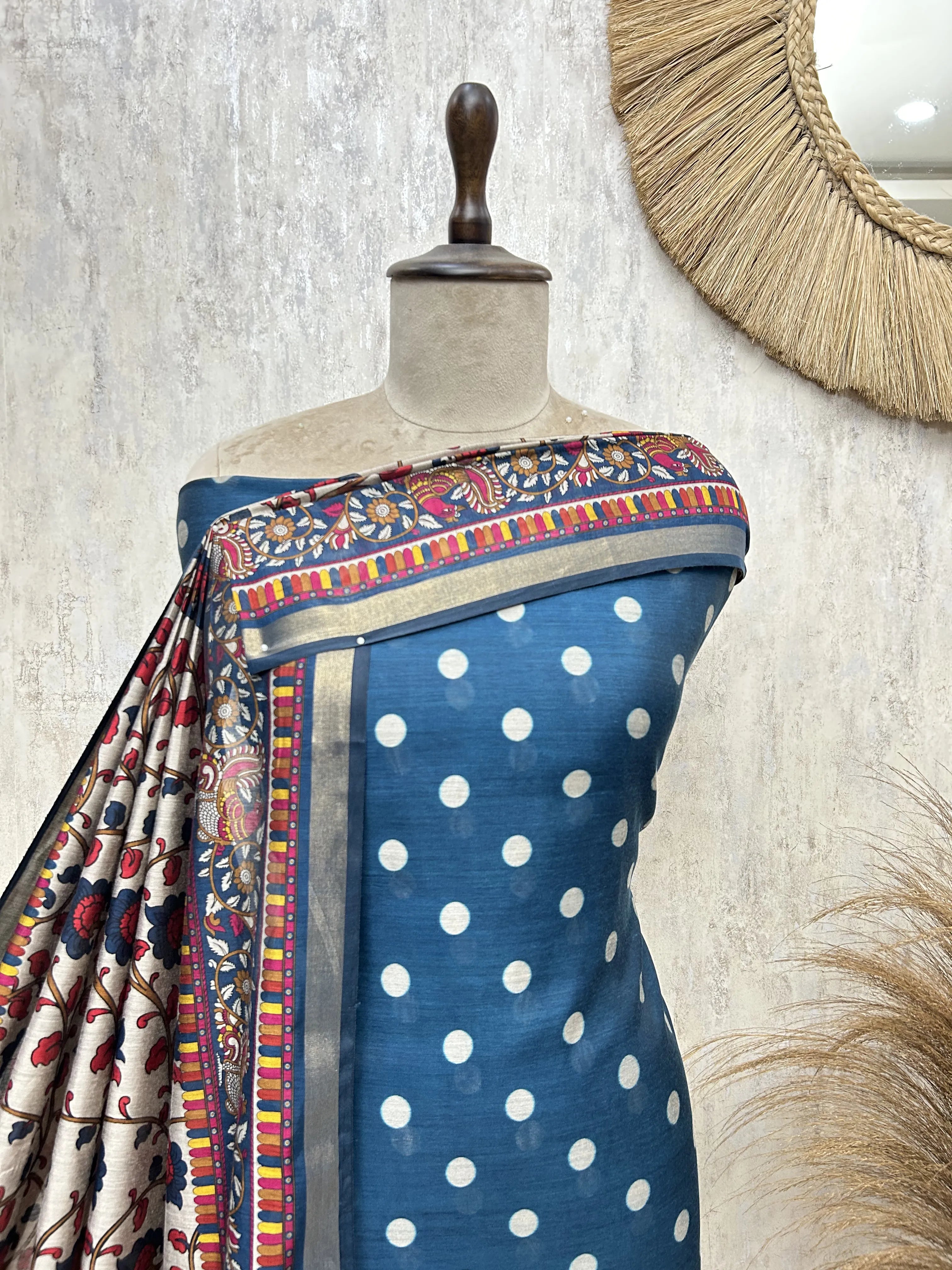 Maheshwari Dot Charm unstitched suits