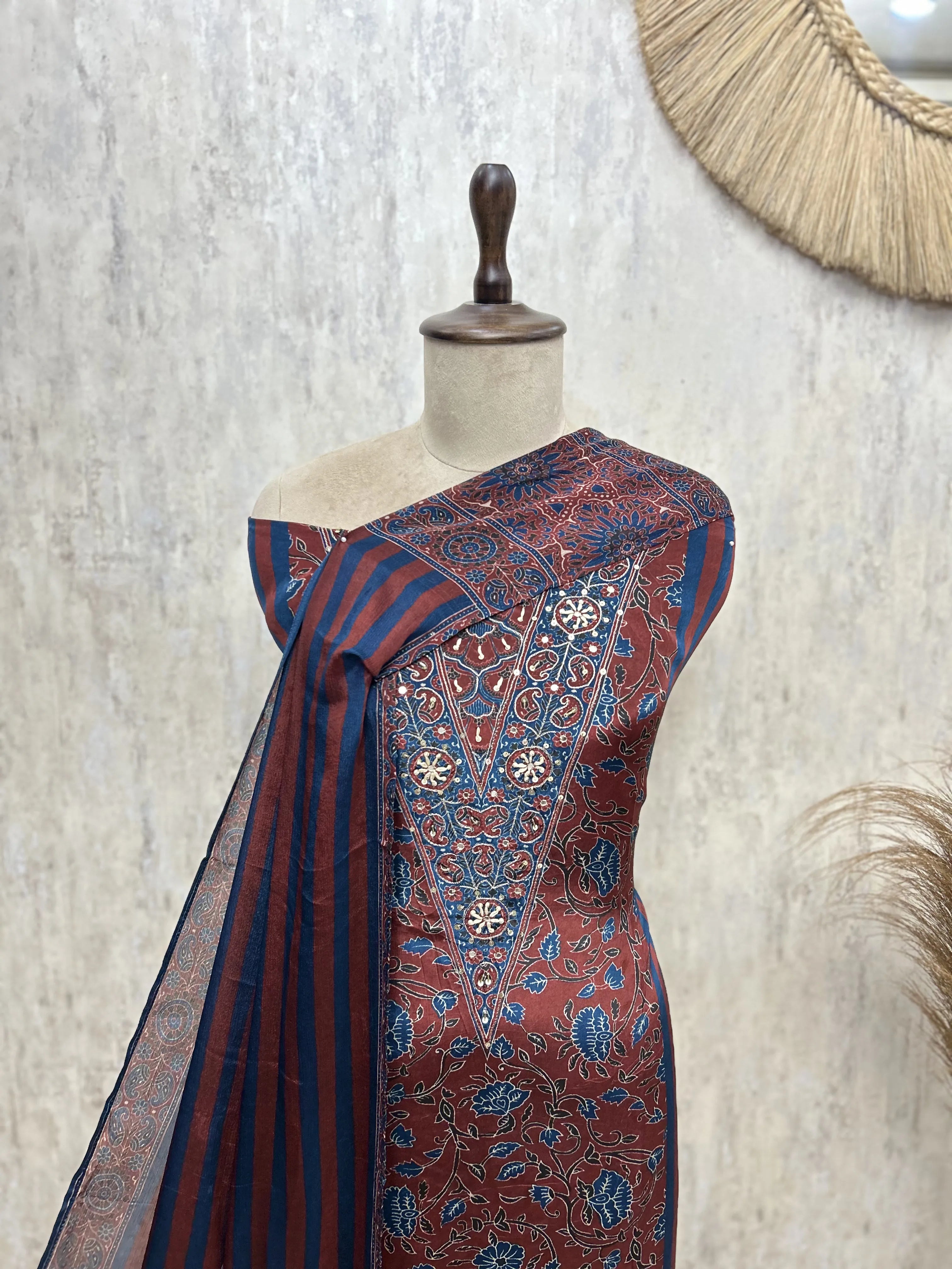 The Artistry Edit Printed Crepe Unstitched Suits