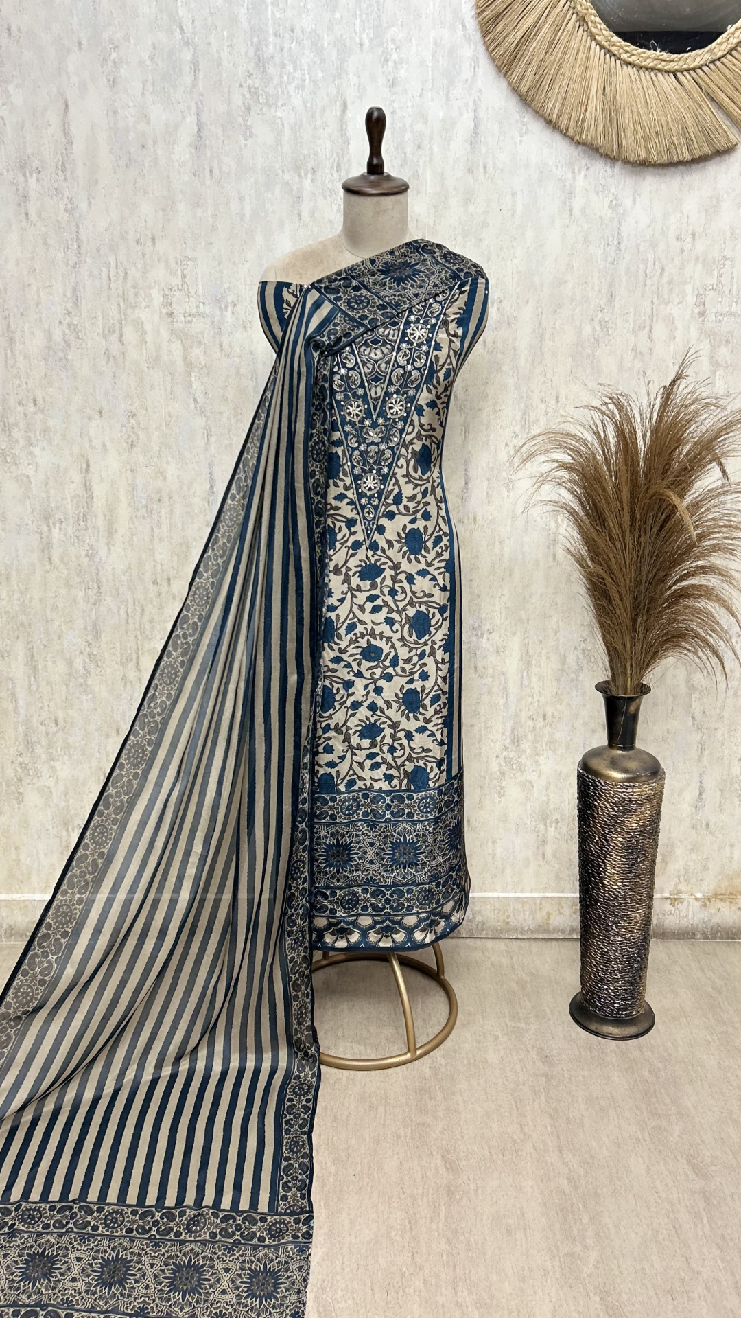 The Artistry Edit Printed Crepe Unstitched Suits