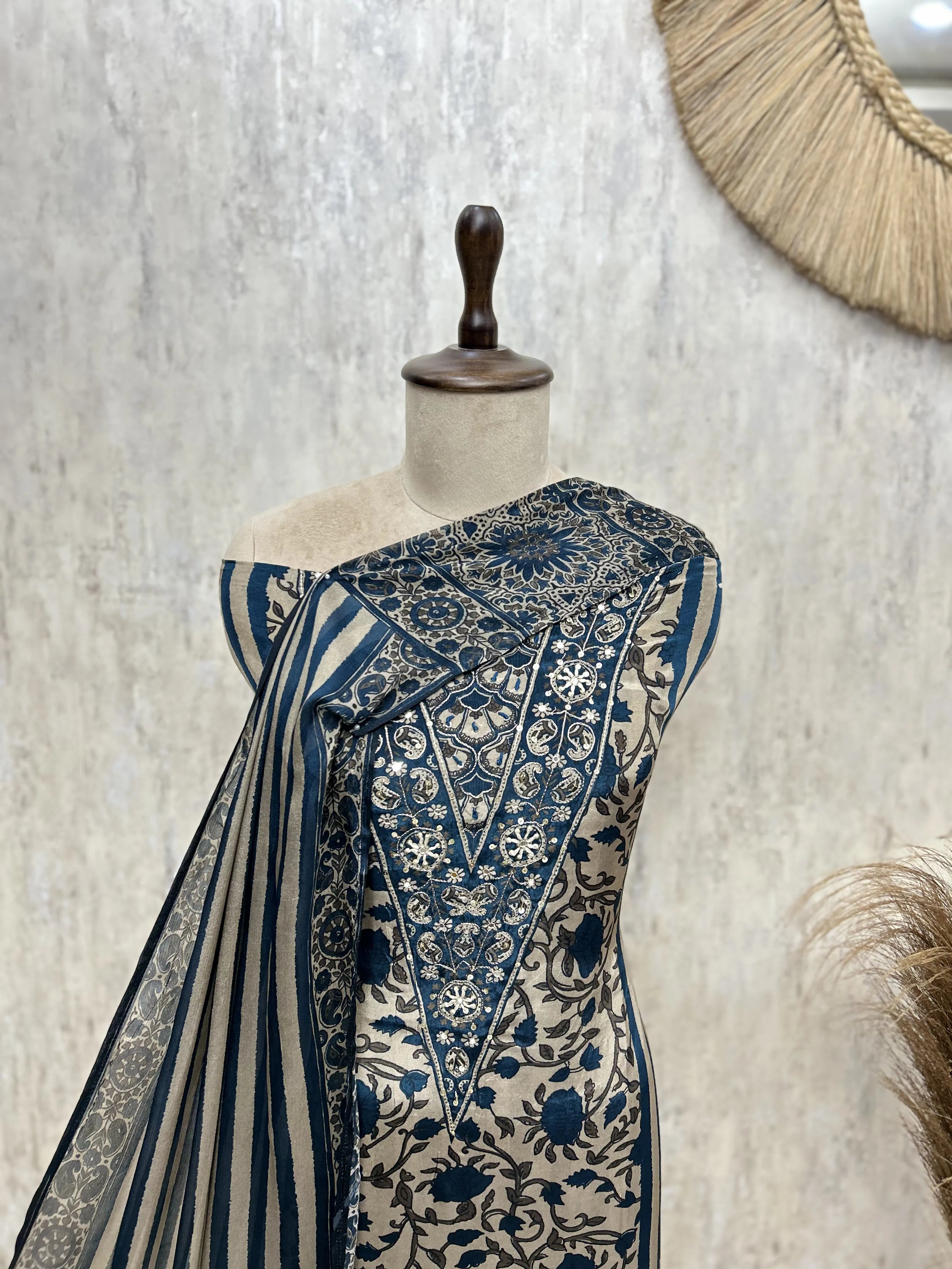The Artistry Edit Printed Crepe Unstitched Suits