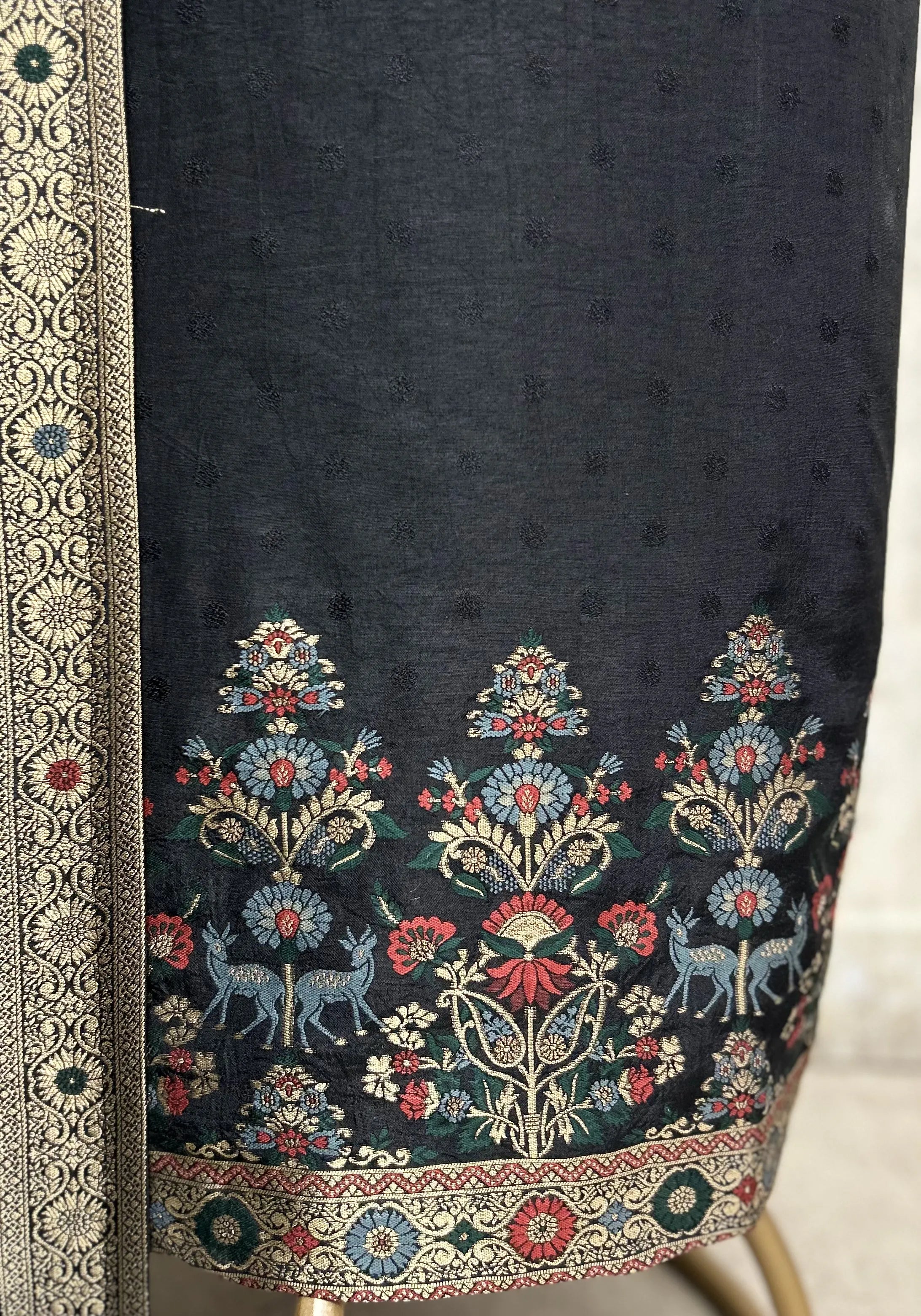 The Poetry of Heritage Embroidery Tussar Silk Unstitched Suits