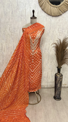 The Artful Allure Of Tafetta Silk Unstitched Suits