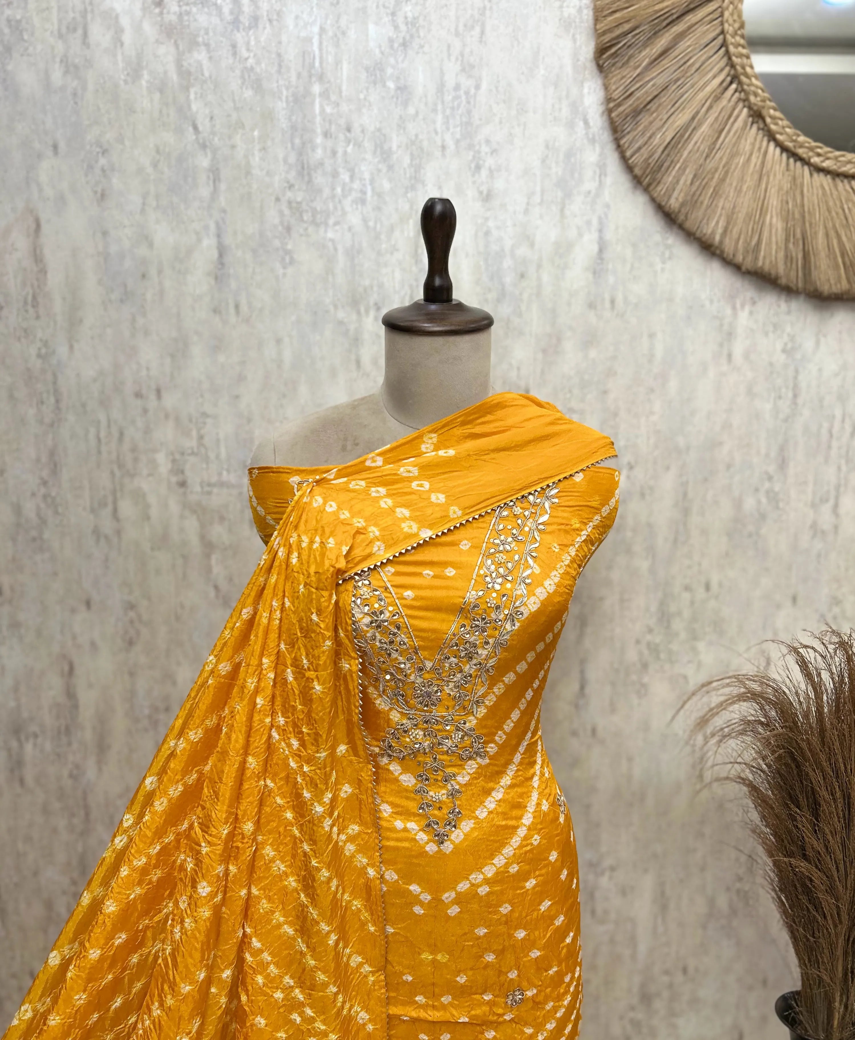 The Artful Allure Of Tafetta Silk Unstitched Suits