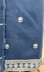 Indigo Elegance Jamdani Unstitched suit