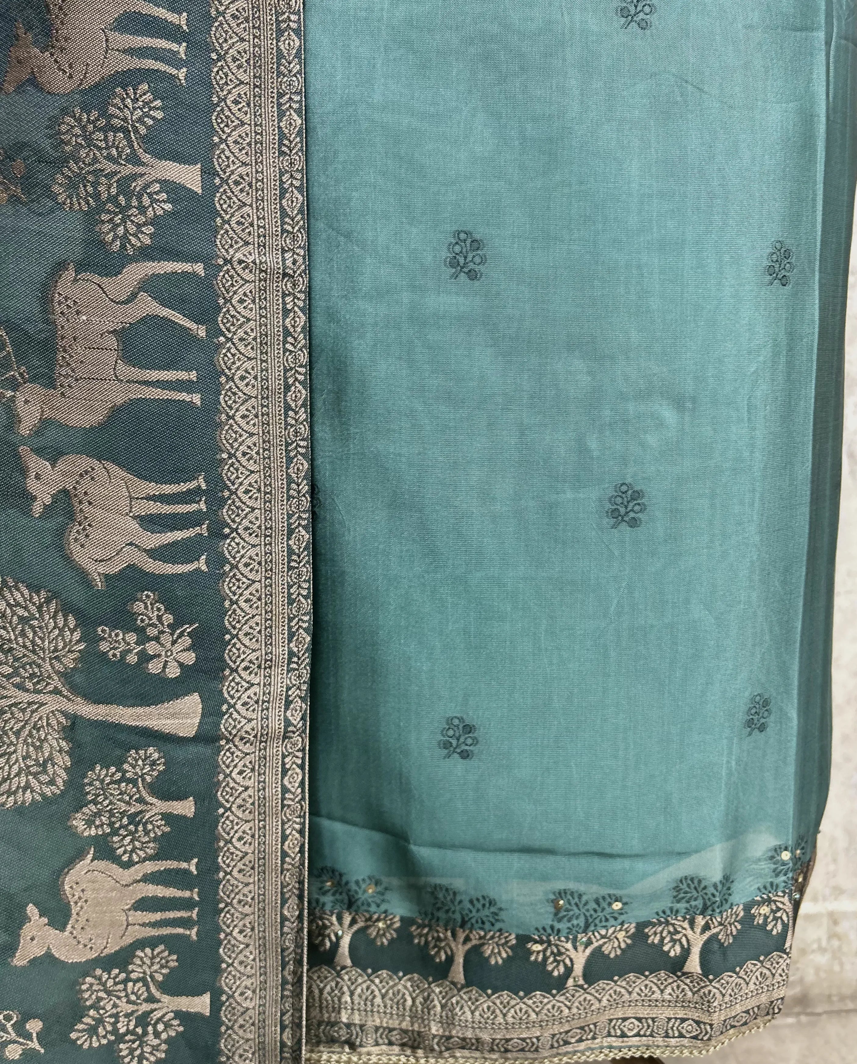 The Enchanted Tapestry of Tradition Kanjivaram Silk Unstitched Suits