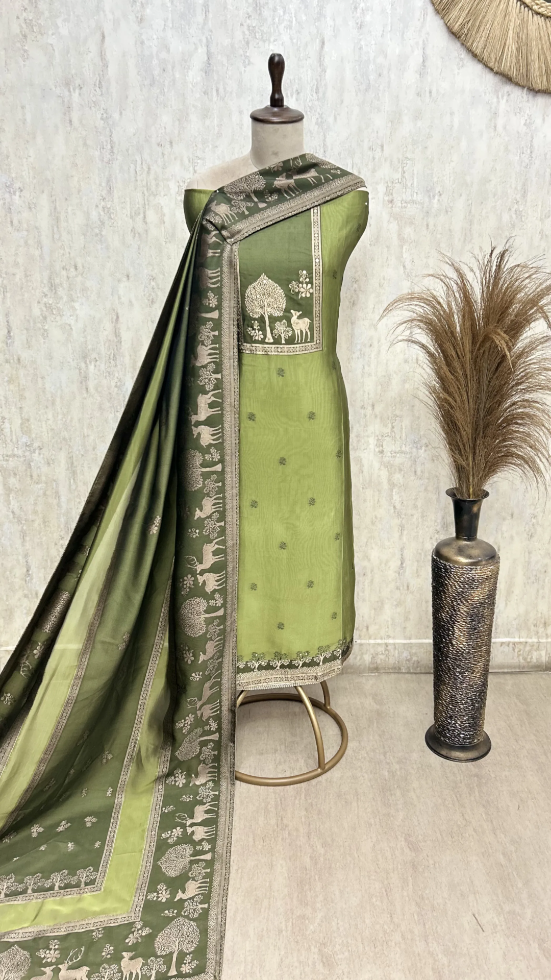 The Enchanted Tapestry of Tradition Kanjivaram Silk Unstitched Suits