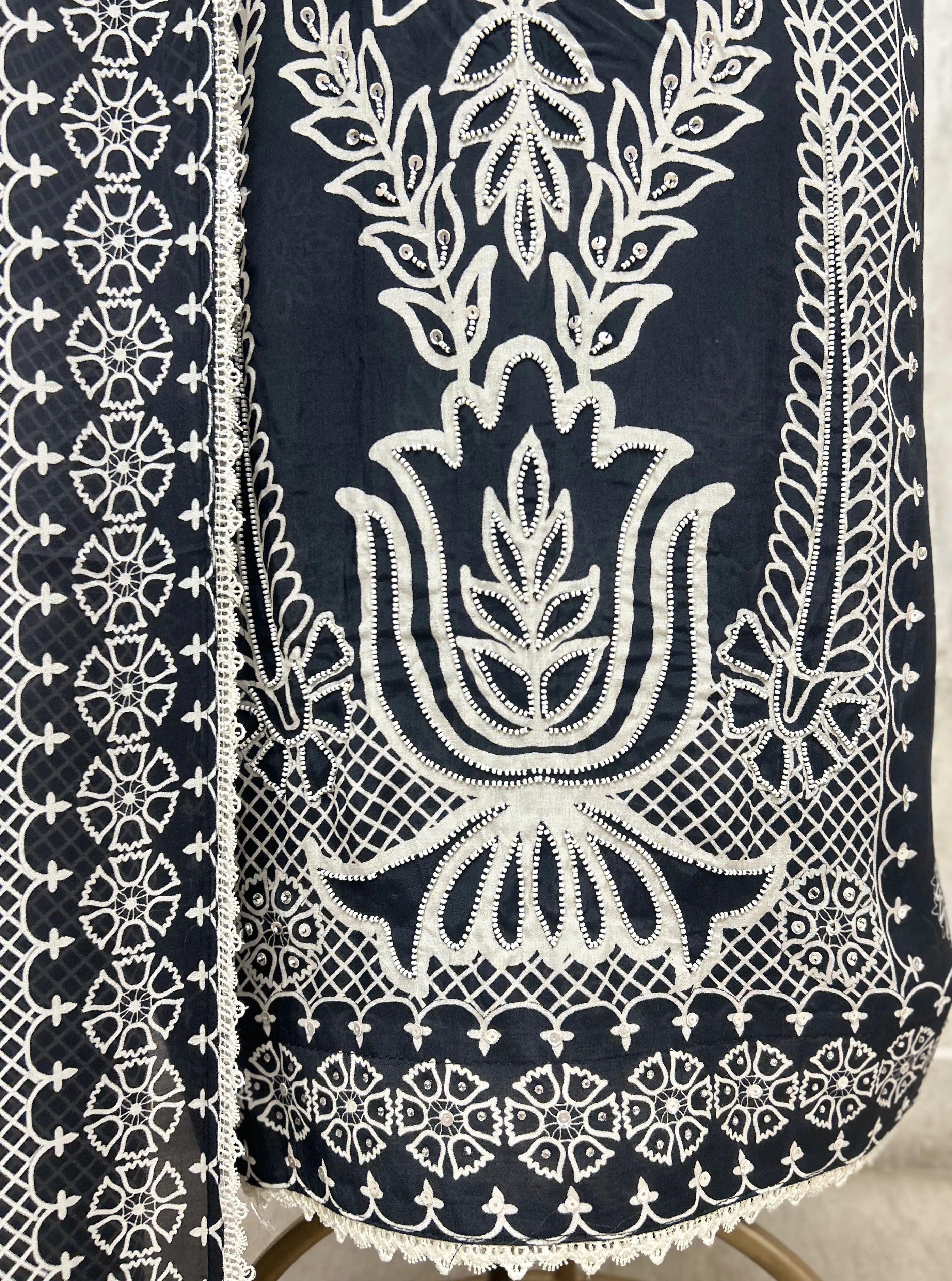 Boho Muslin Unstitched Suit