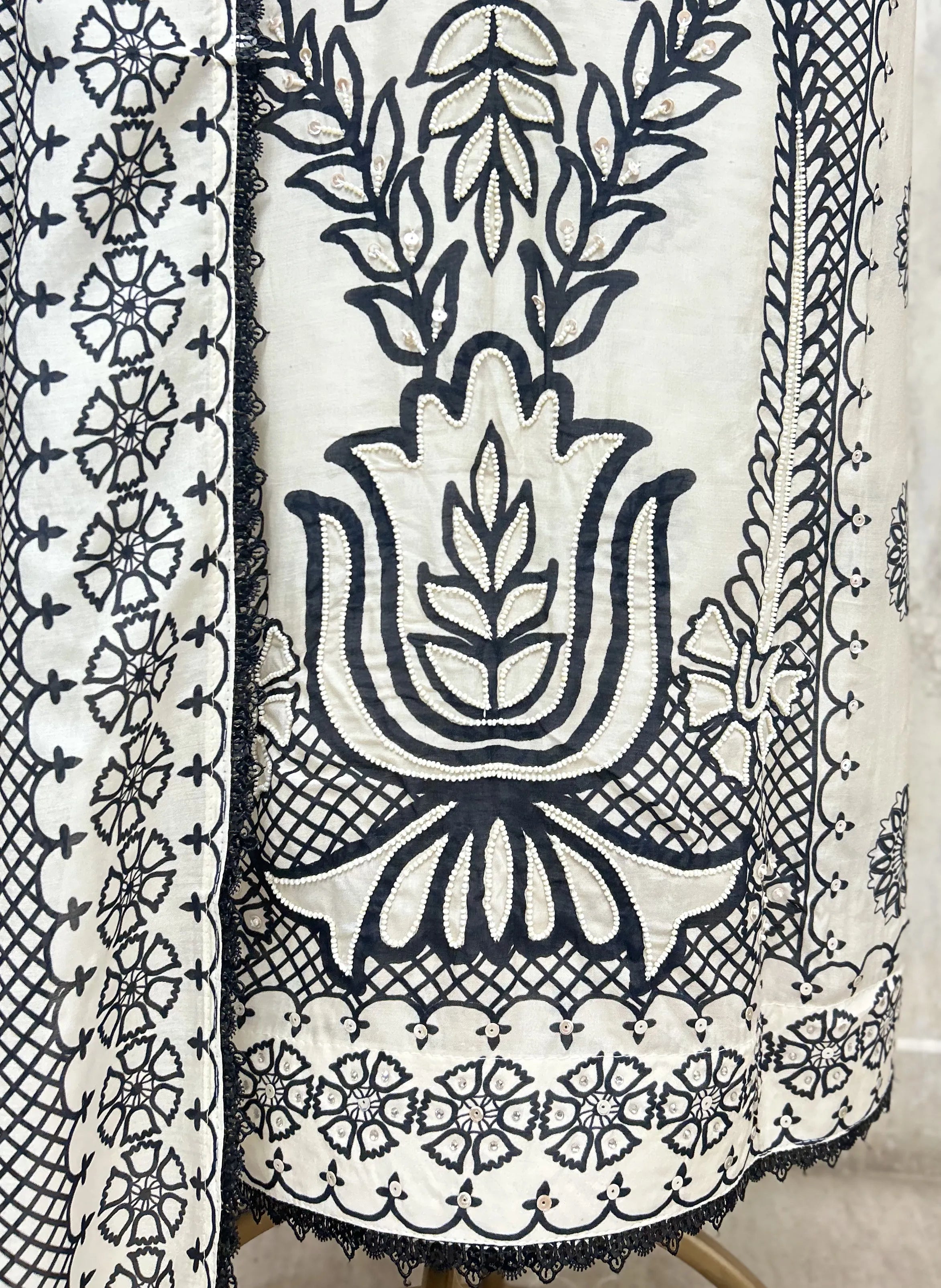Boho Muslin Unstitched Suit