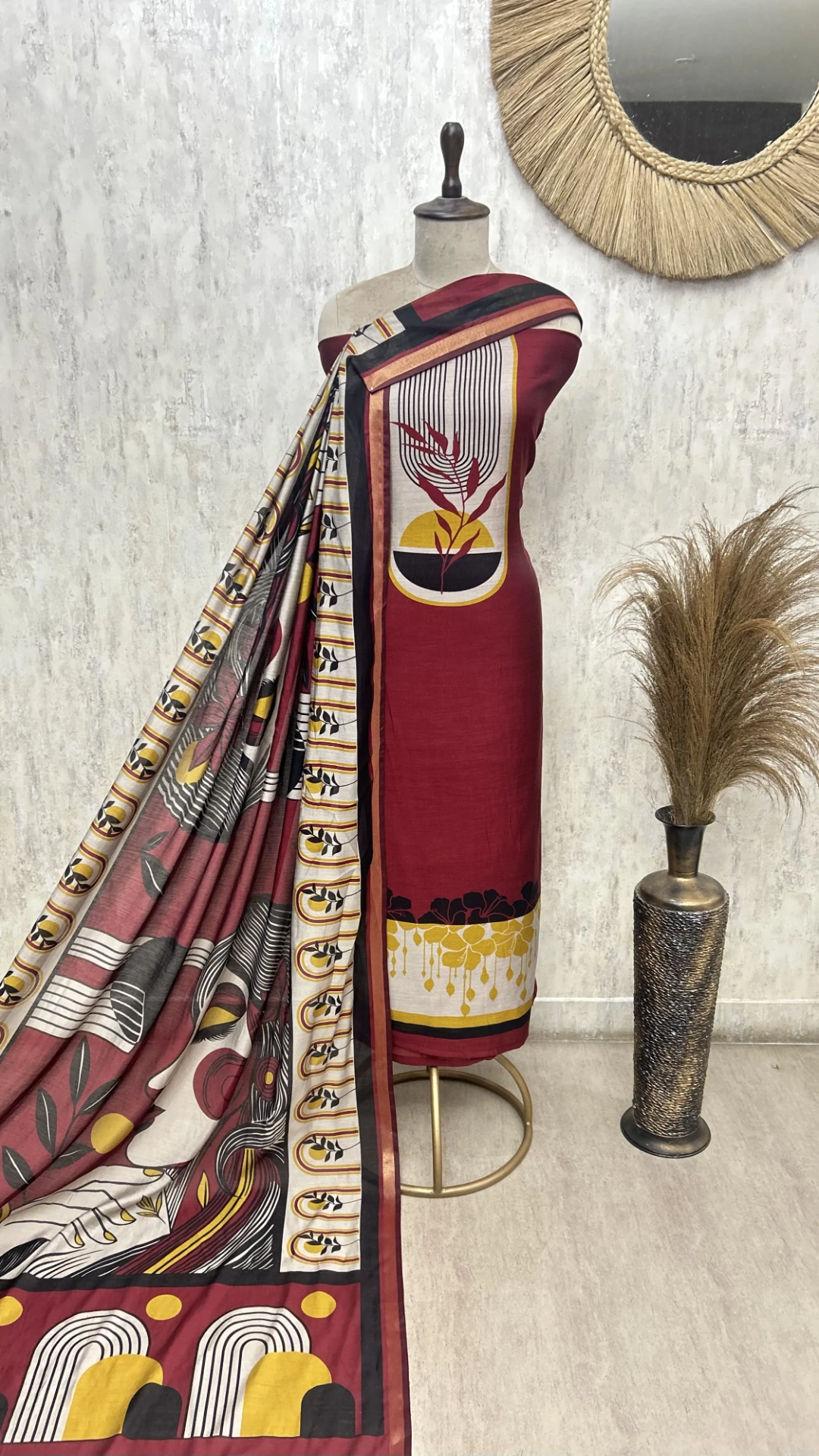 Urban Maheshwari Charm Unstitched Suit