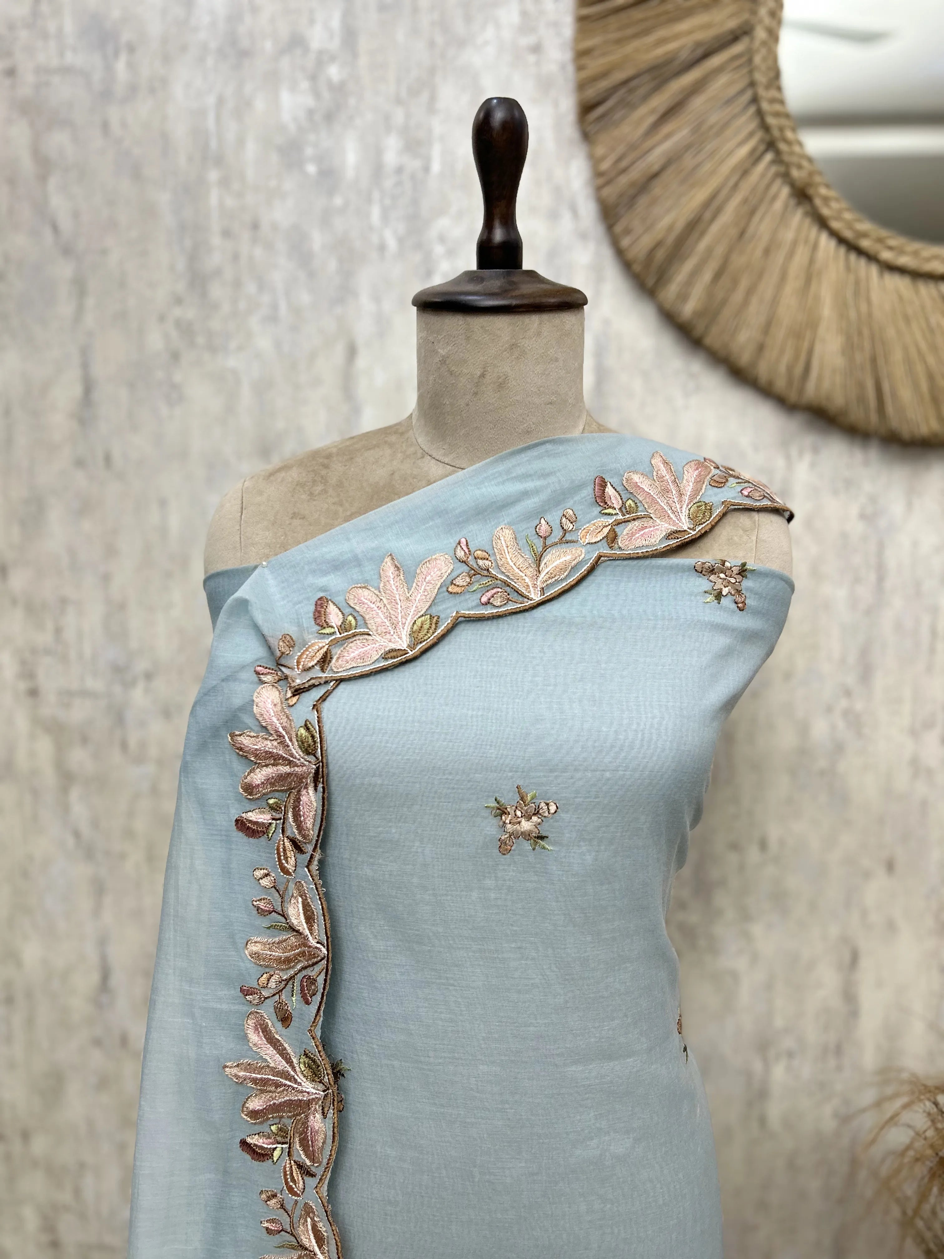 Blooming Chanderi Tale Unstitched Suit