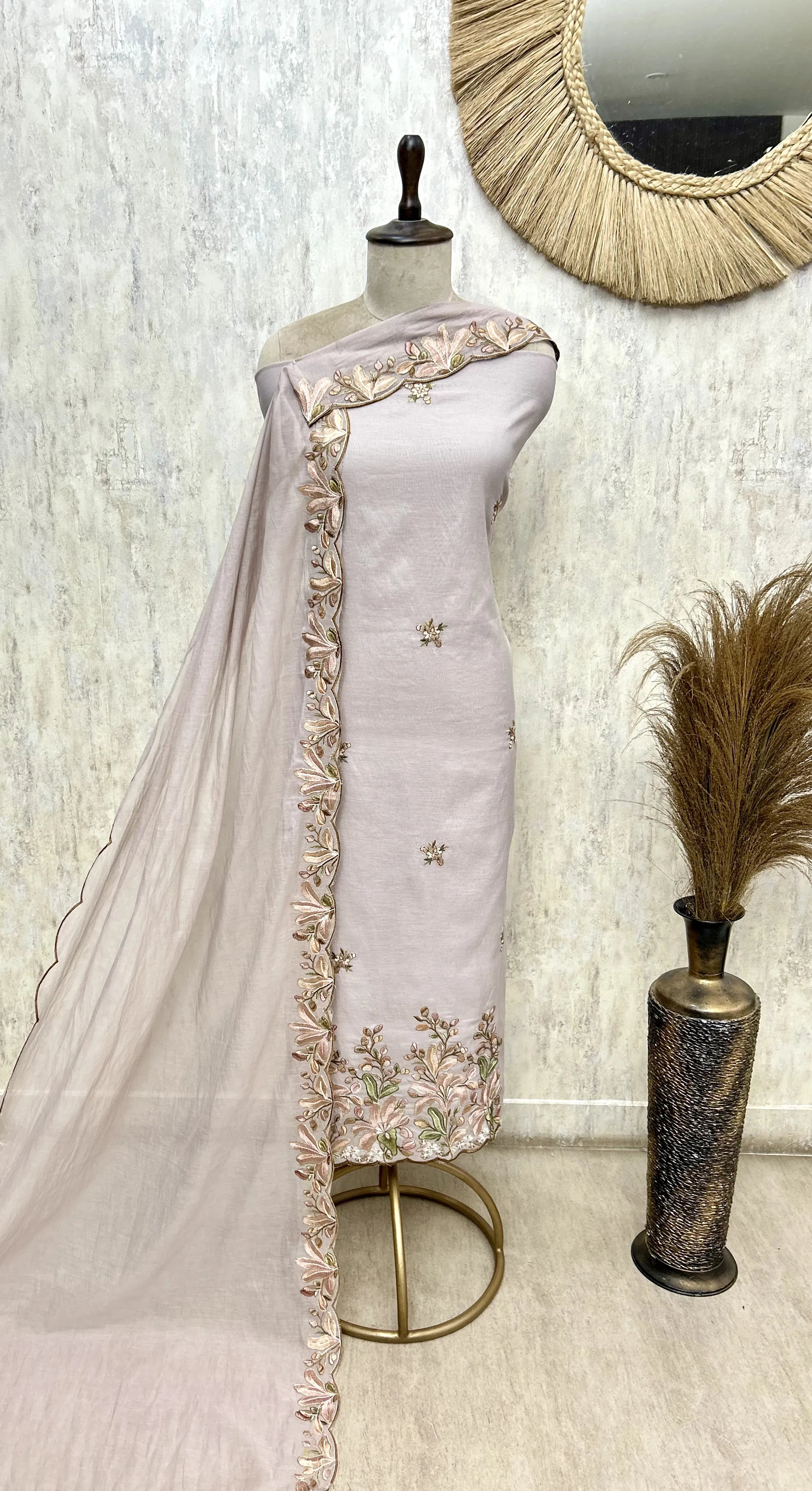 Blooming Chanderi Tale Unstitched Suit