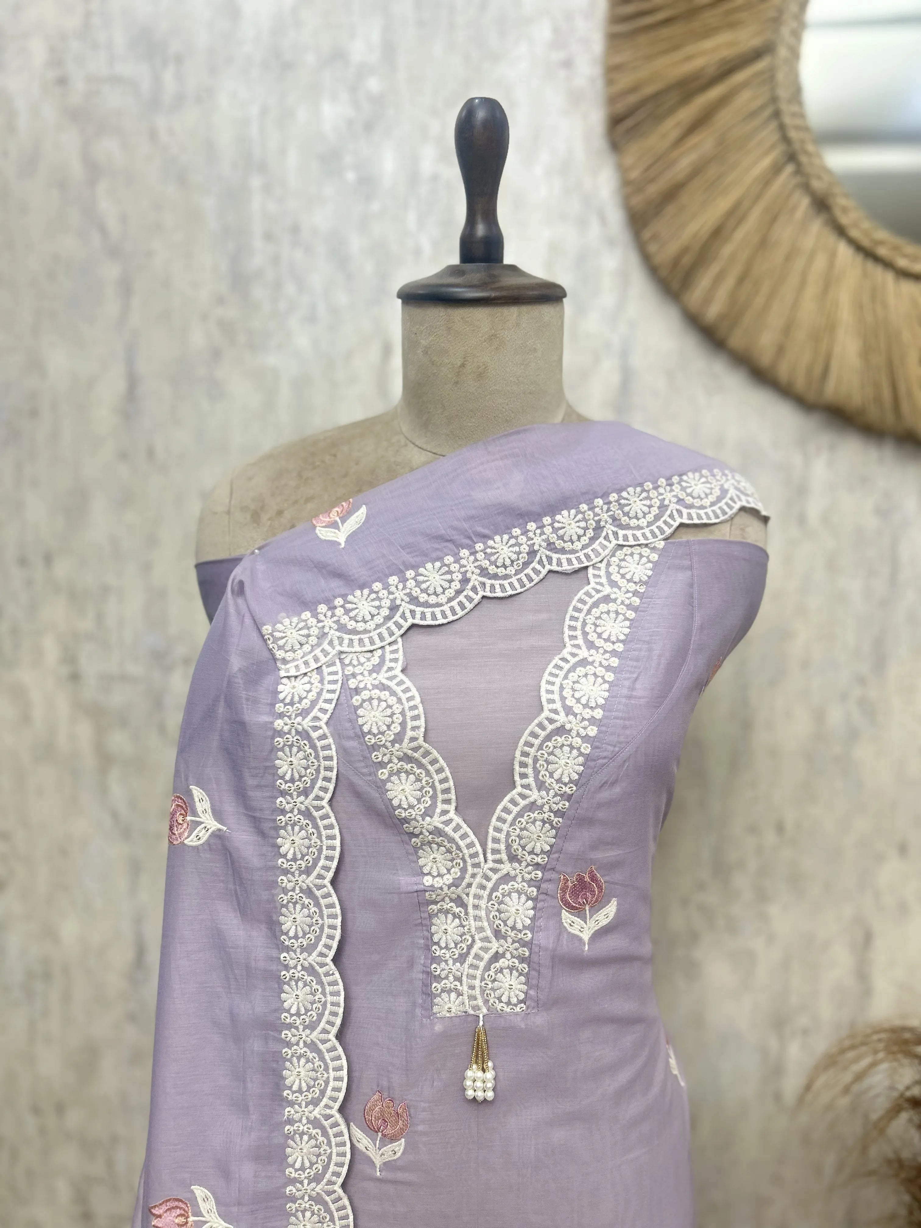 Petal Grace Ensemble Unstitched Suit