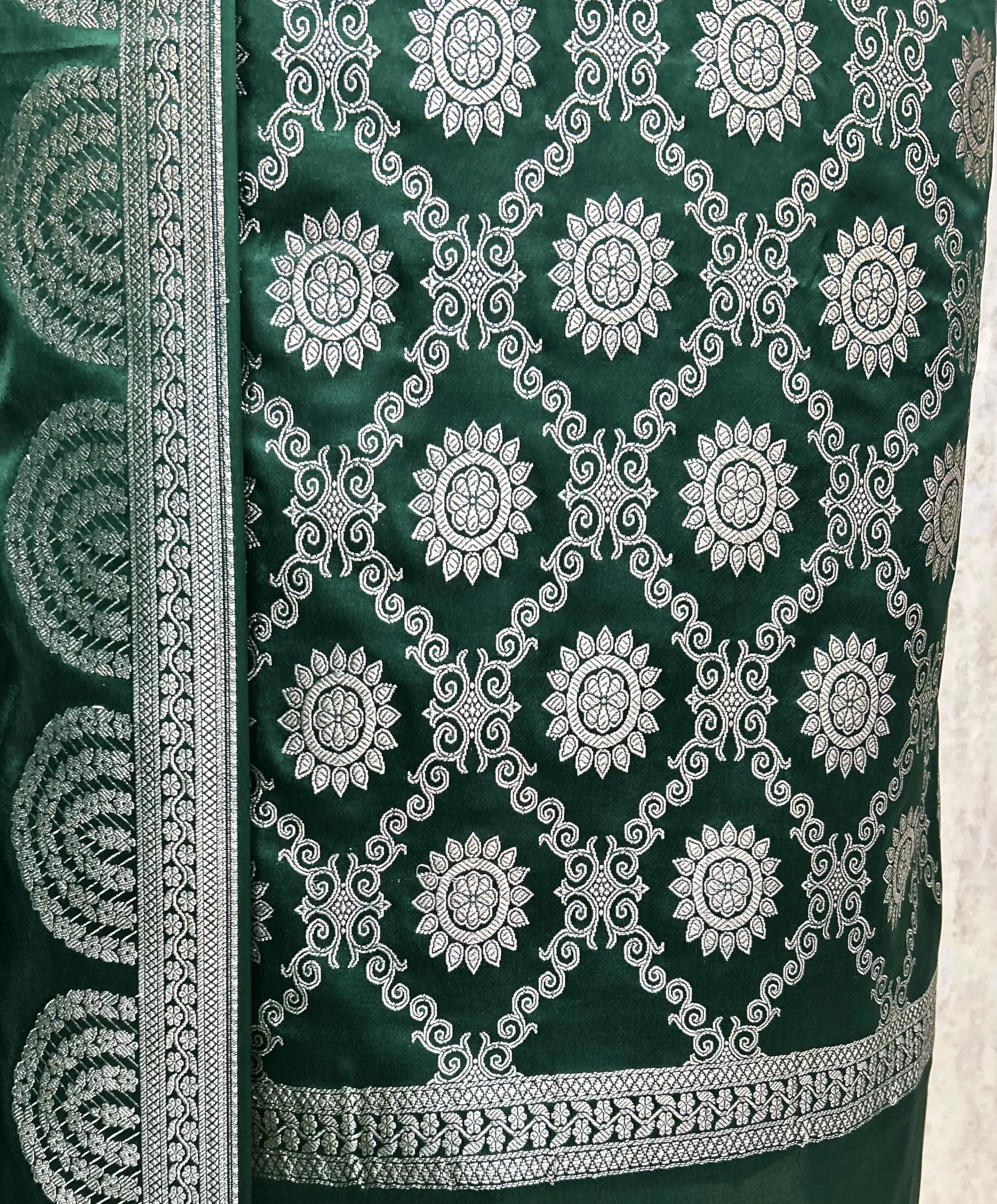 The Celestial Medallion Mashru Silk Unstitched Suits