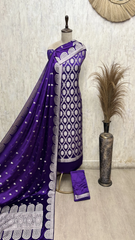 The Celestial Medallion Mashru Silk Unstitched Suits
