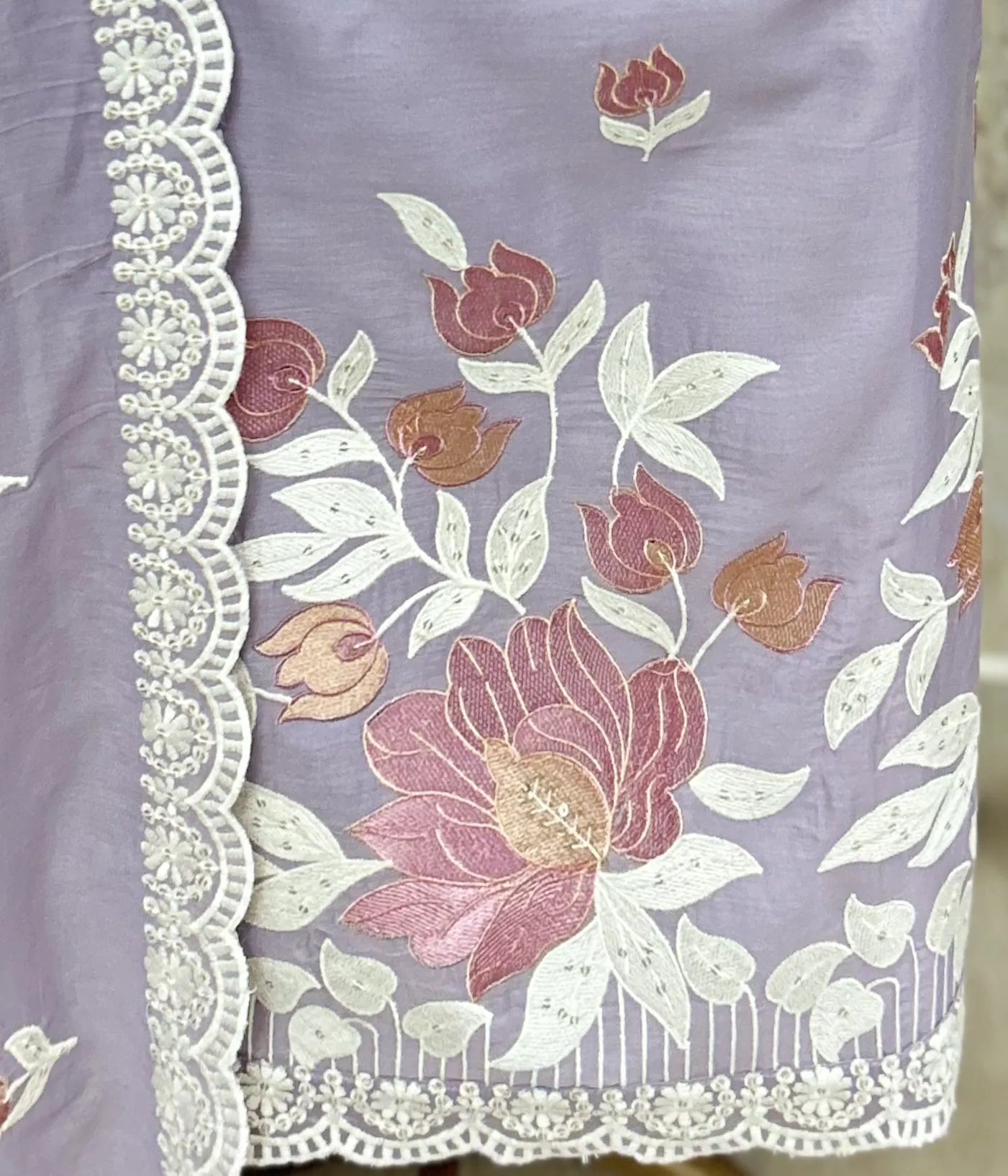 Petal Grace Ensemble Unstitched Suit