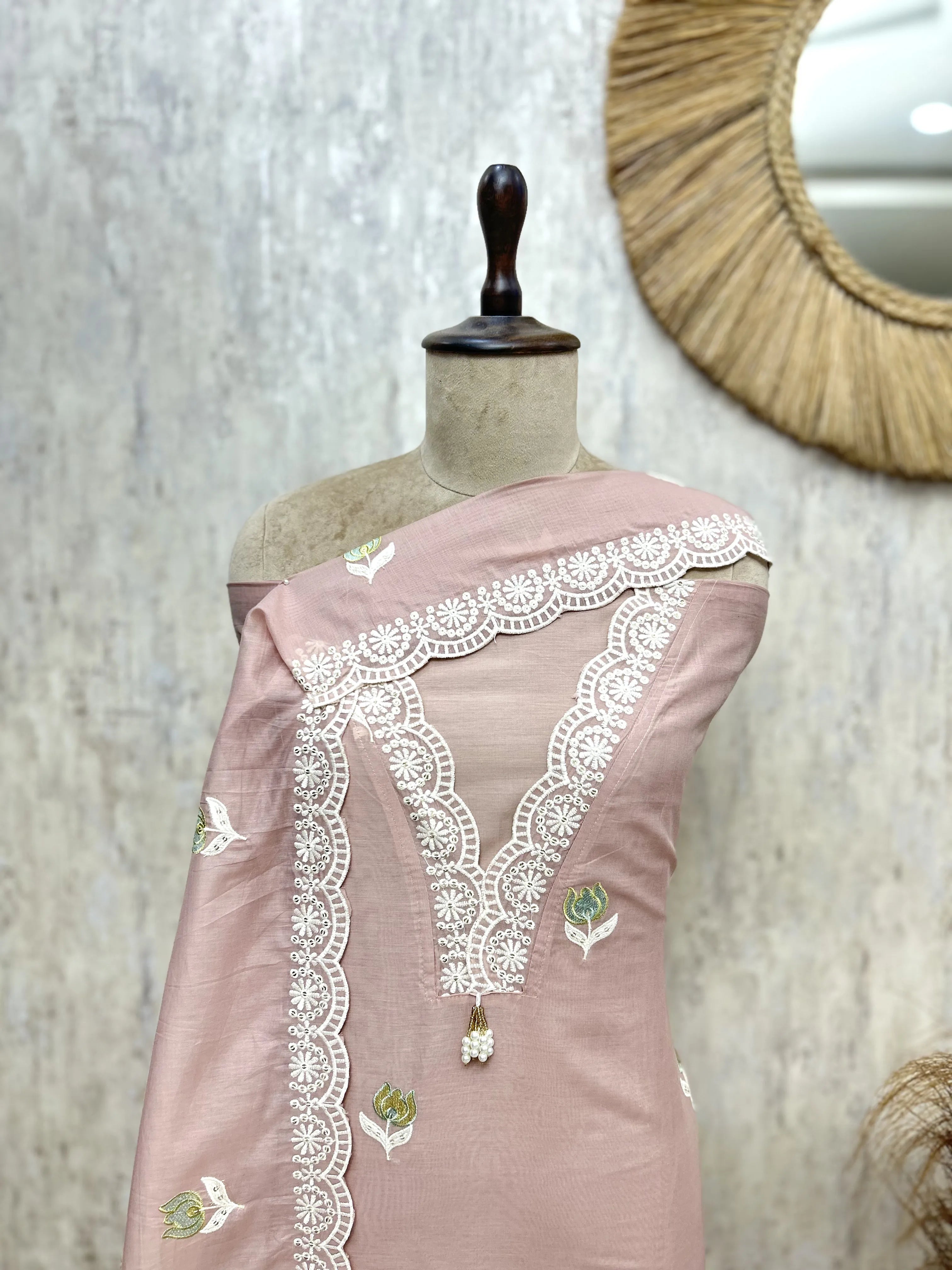 Petal Grace Ensemble Unstitched Suit