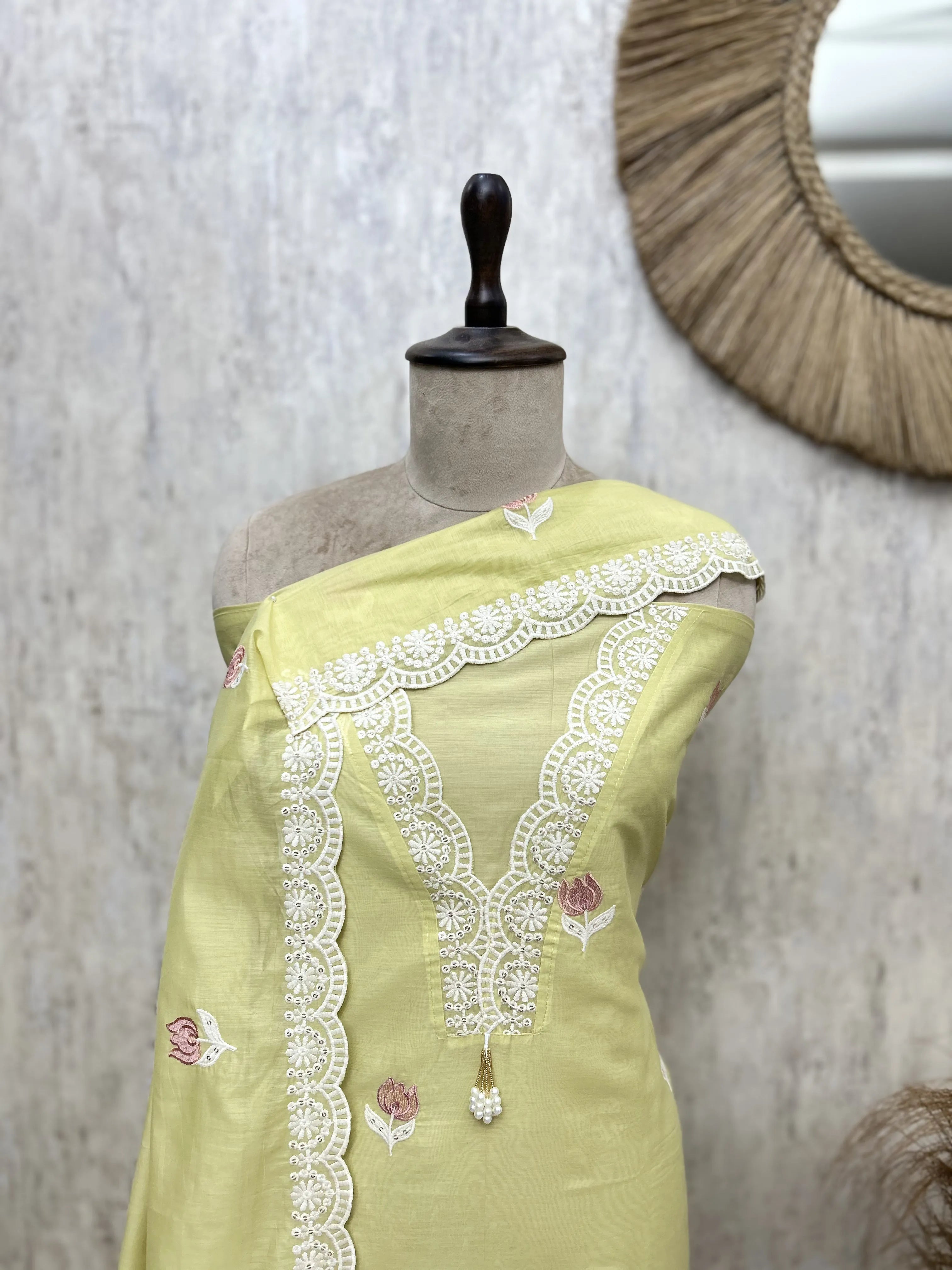 Petal Grace Ensemble Unstitched Suit