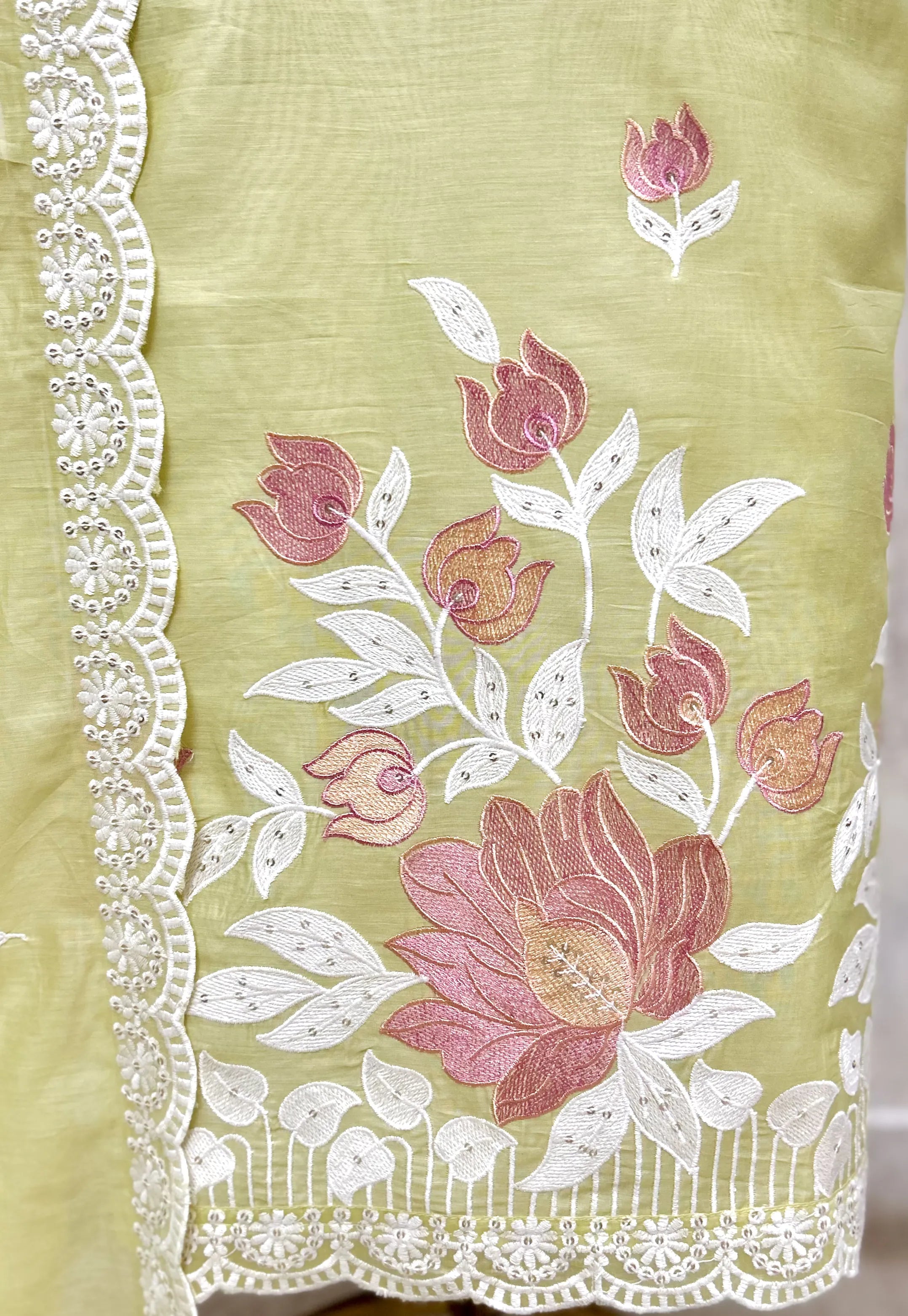 Petal Grace Ensemble Unstitched Suit