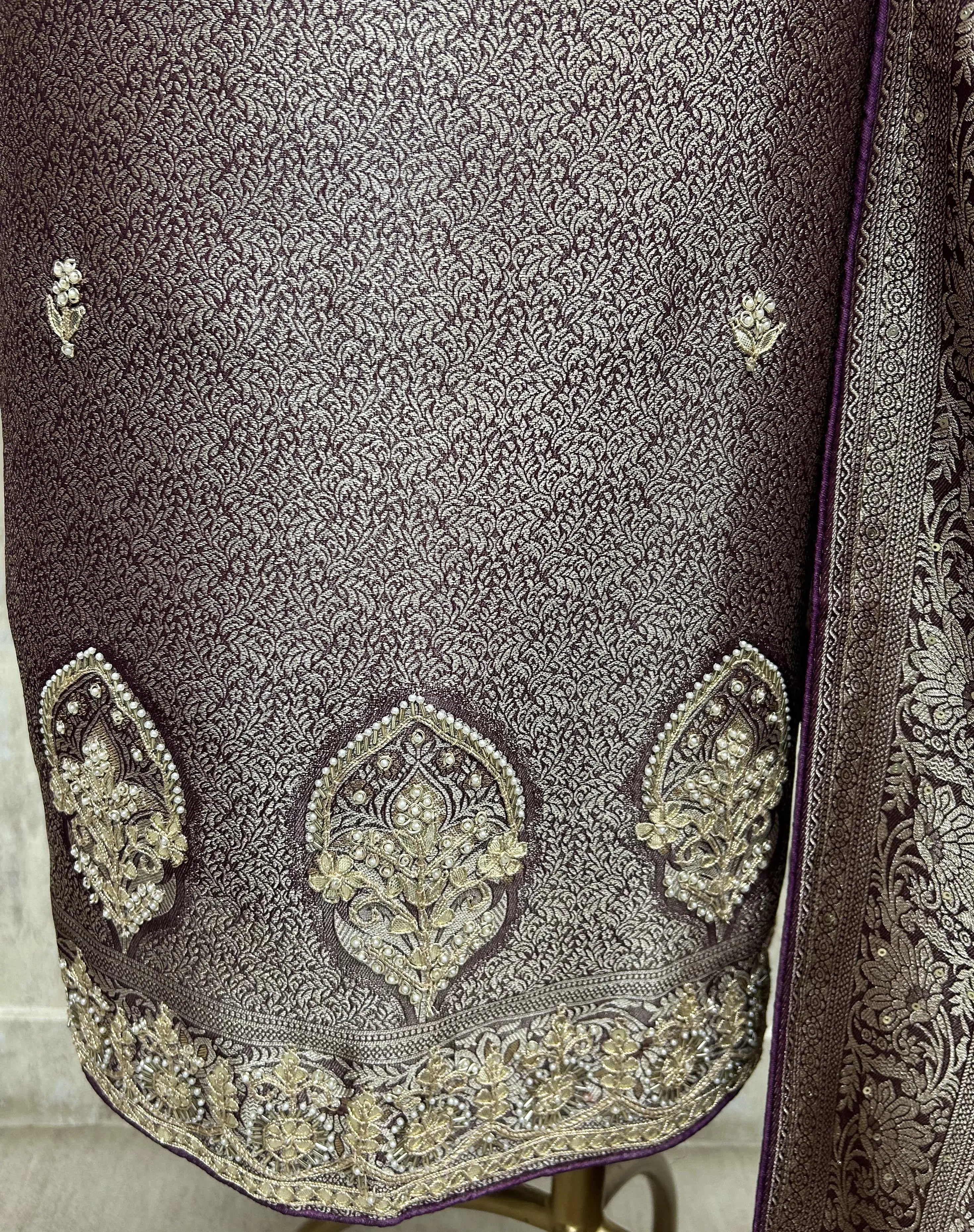 Premium Brocade Silk Unstitched Suit