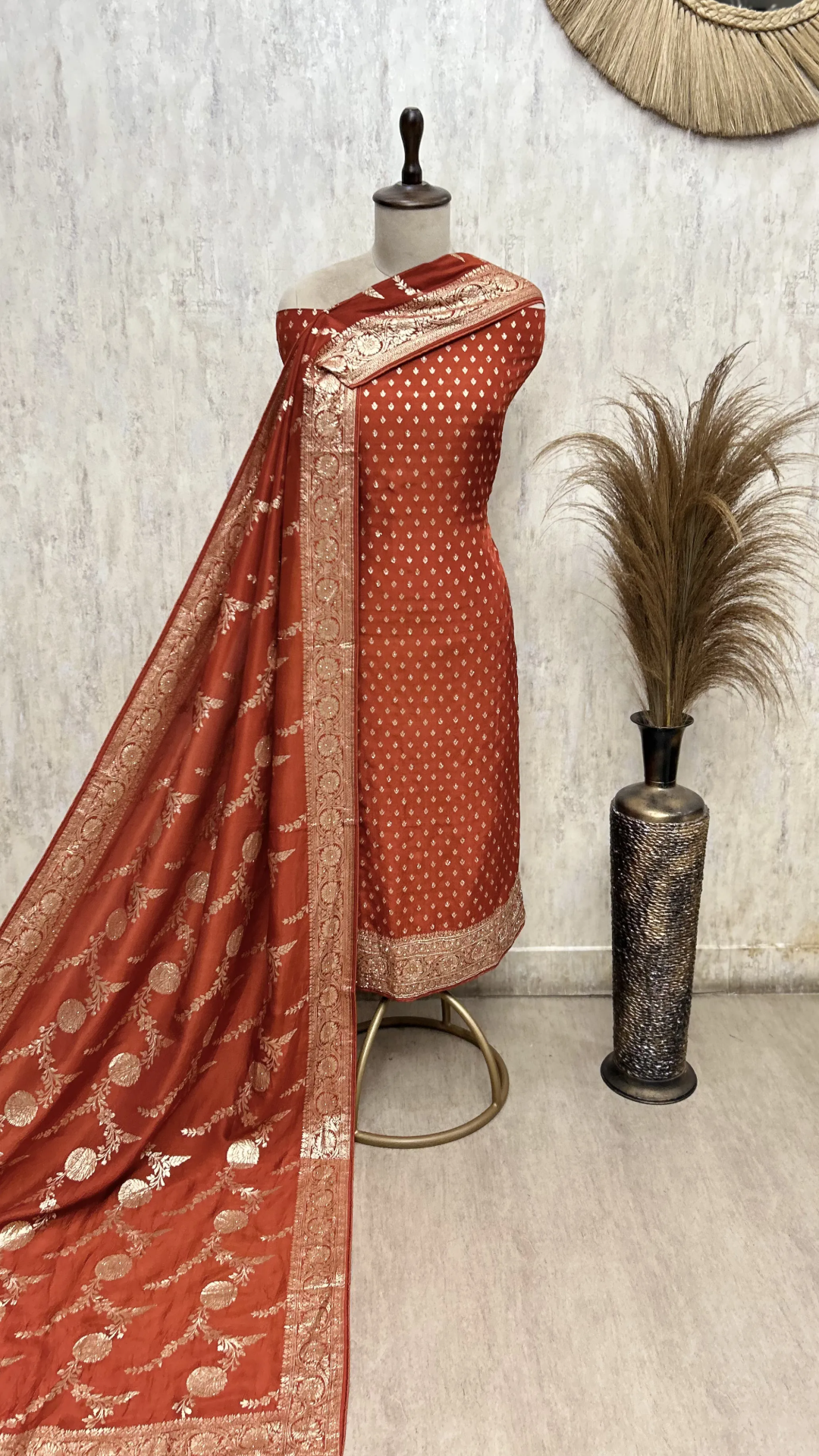 Alluring Dola Silk Unstitched Suits