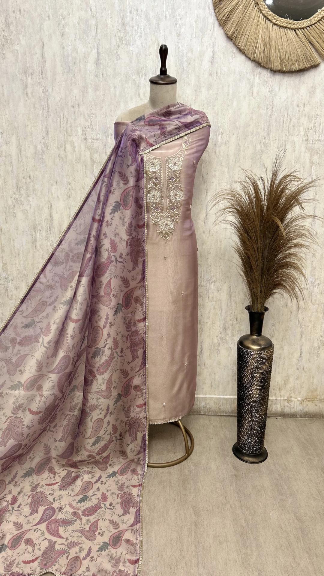 Ethereal Whispers  Glass Organza Unstitched Suit