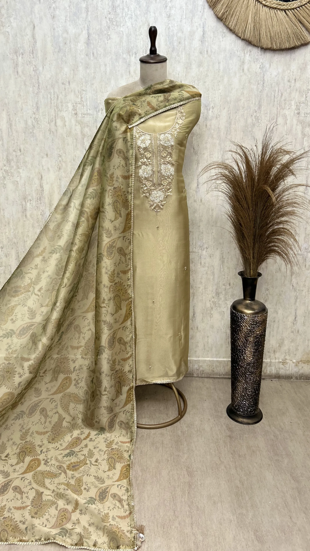 Ethereal Whispers  Glass Organza Unstitched Suit