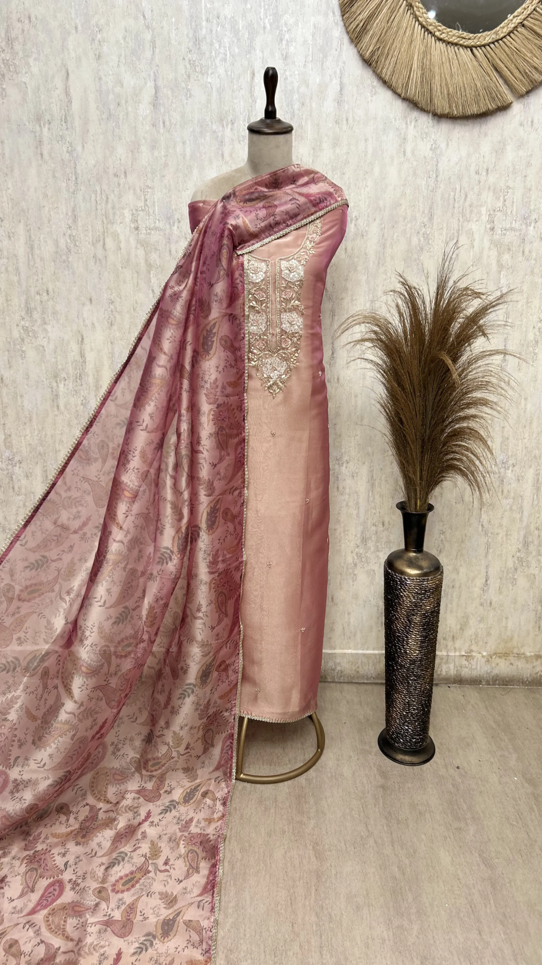 Ethereal Whispers  Glass Organza Unstitched Suit
