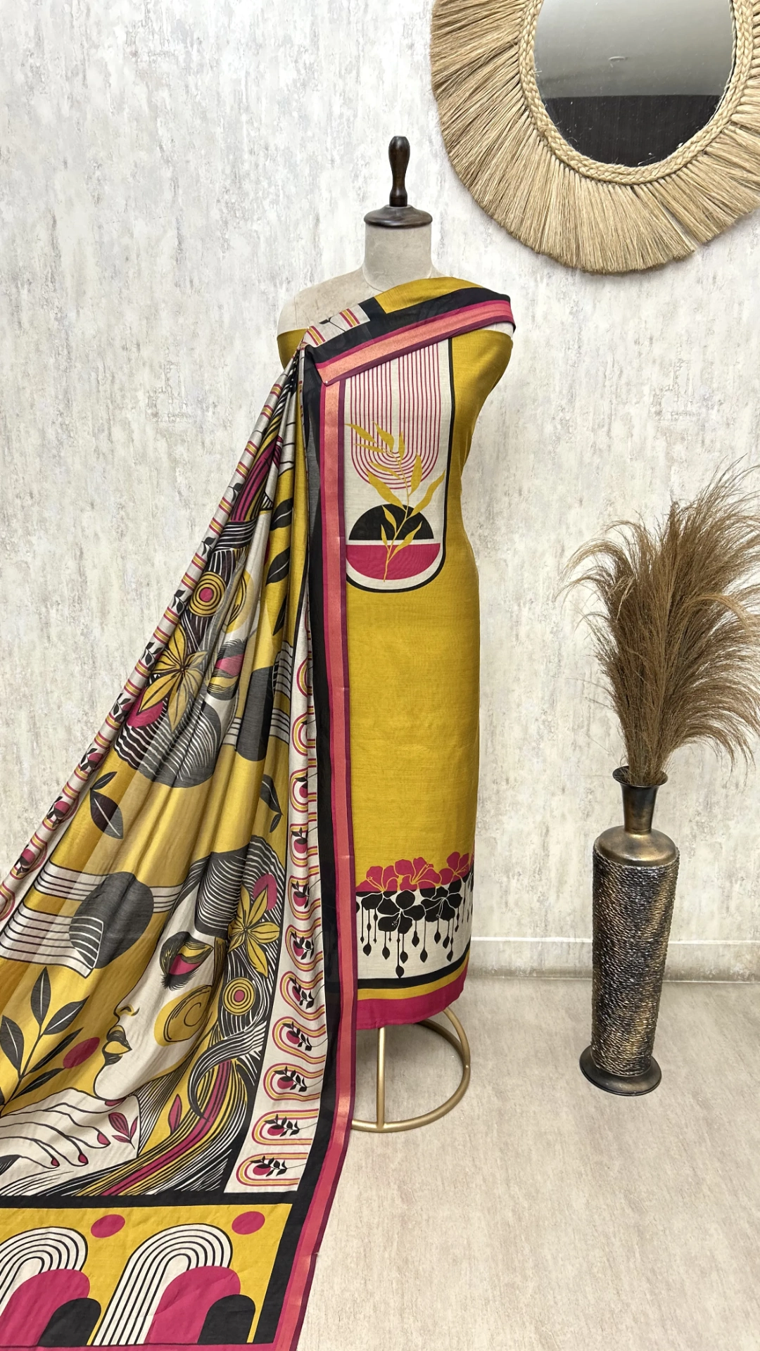Urban Maheshwari Charm Unstitched Suit